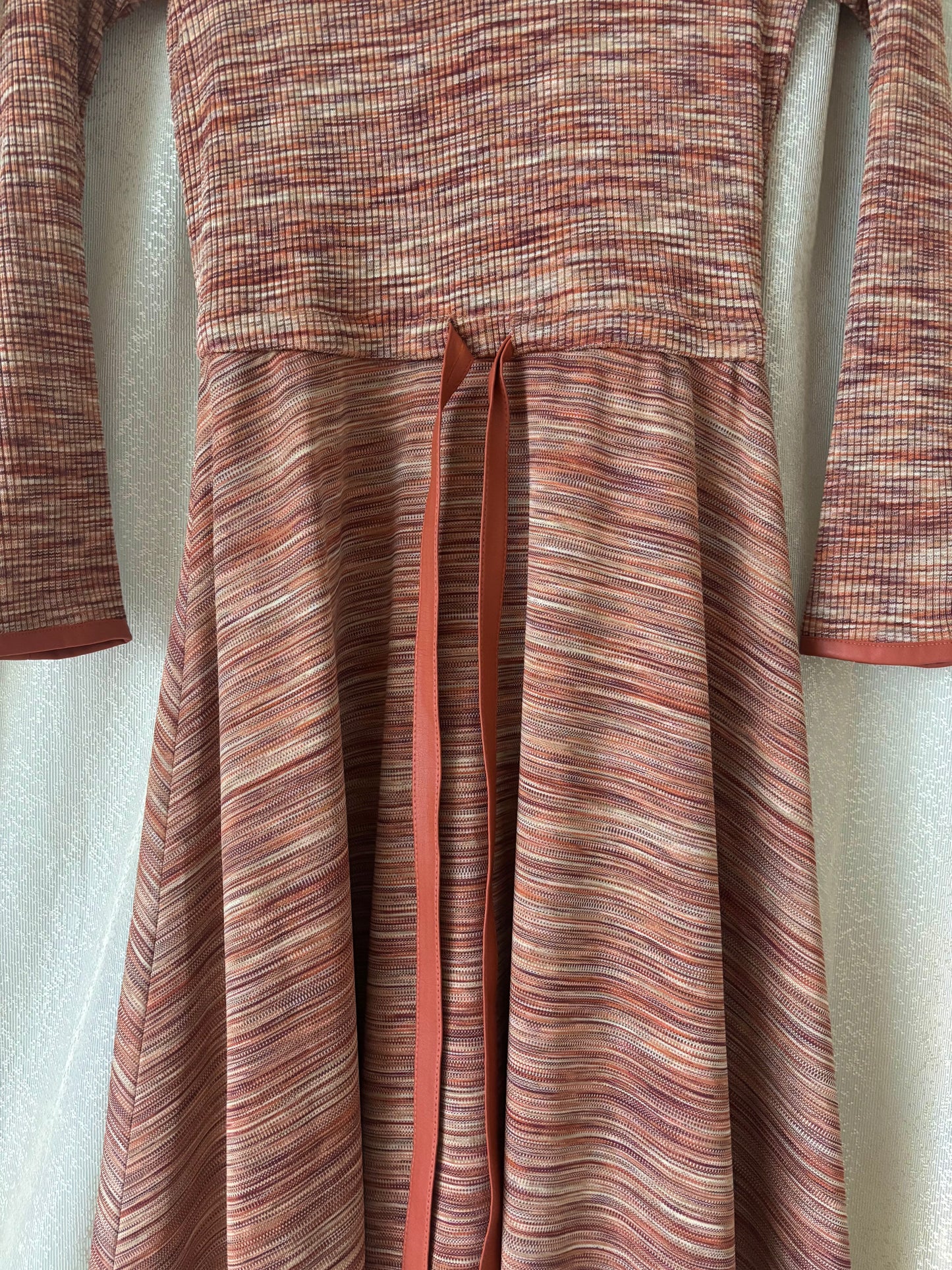 70s space-dyed knit dress