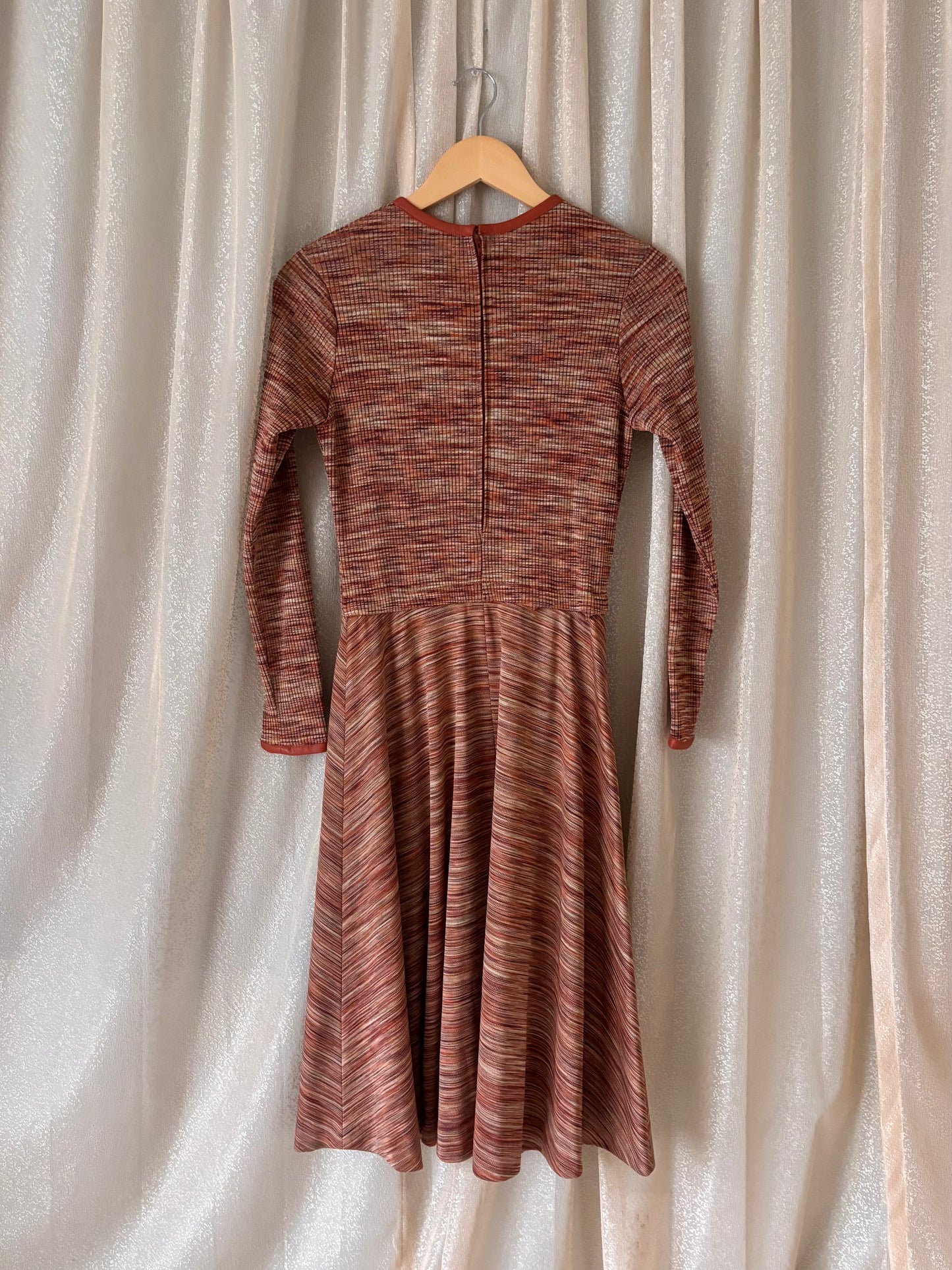 70s space-dyed knit dress
