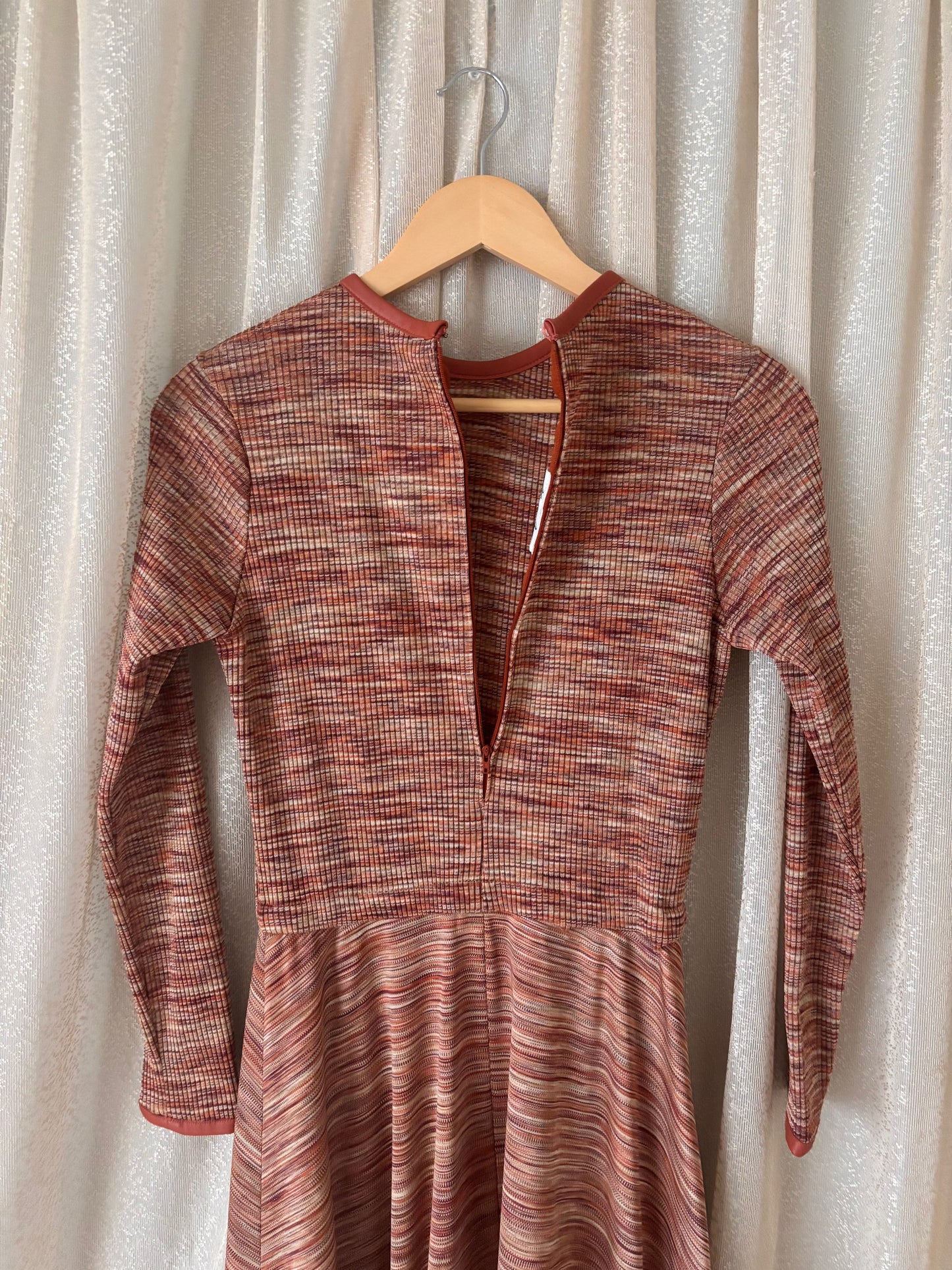 70s space-dyed knit dress