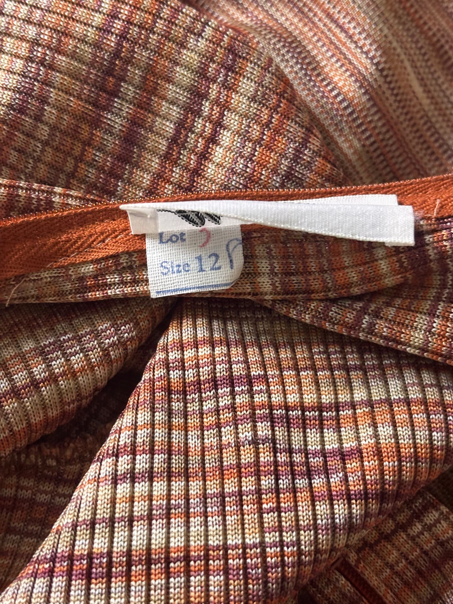 70s space-dyed knit dress