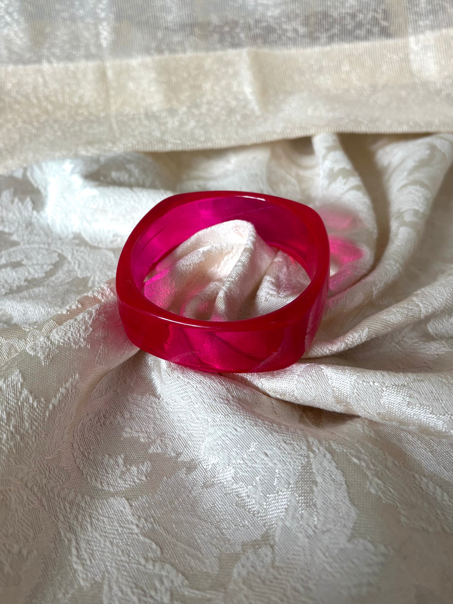 Pink chunky bangle
