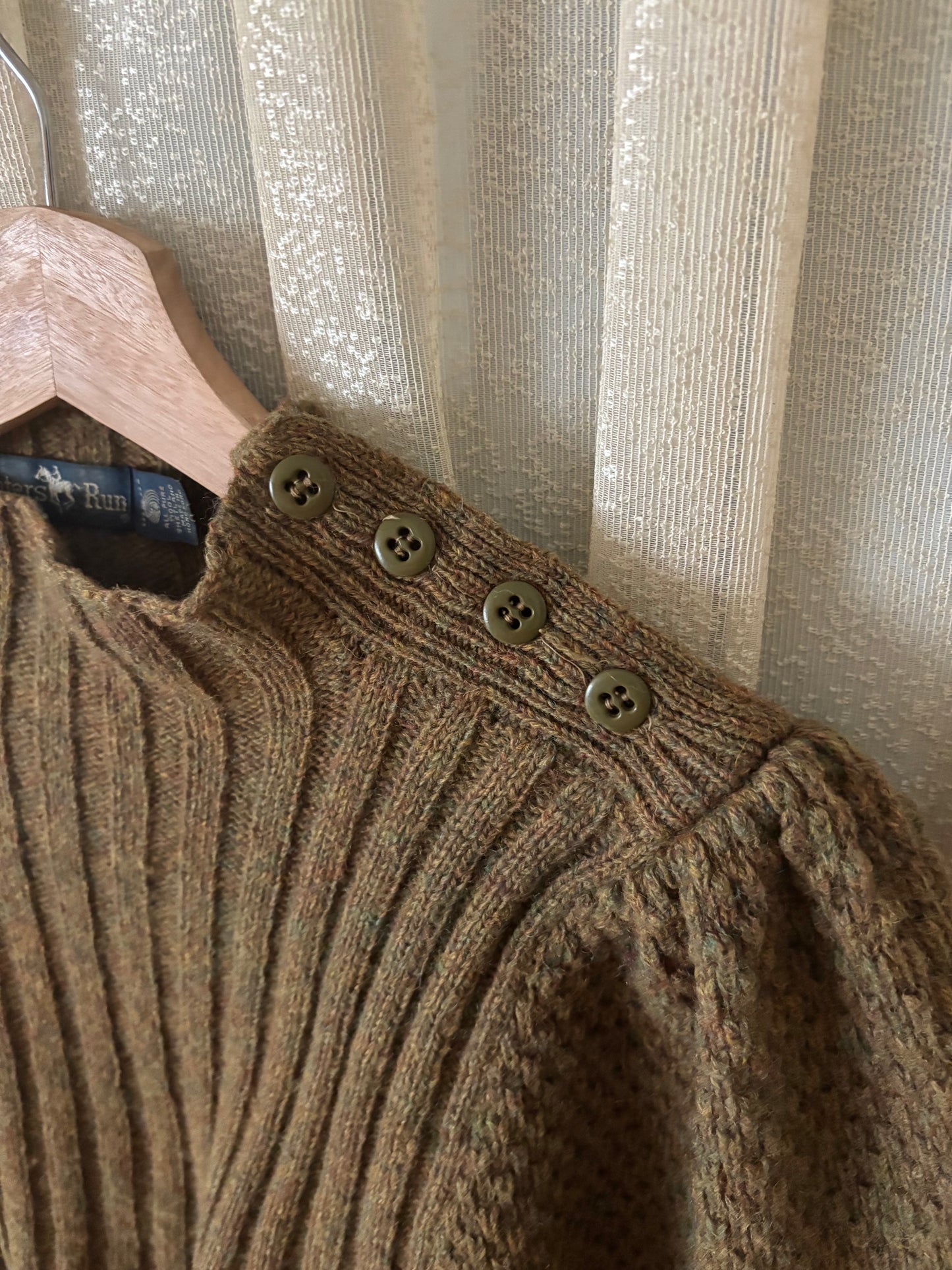 80s wool balloon-sleeve knit