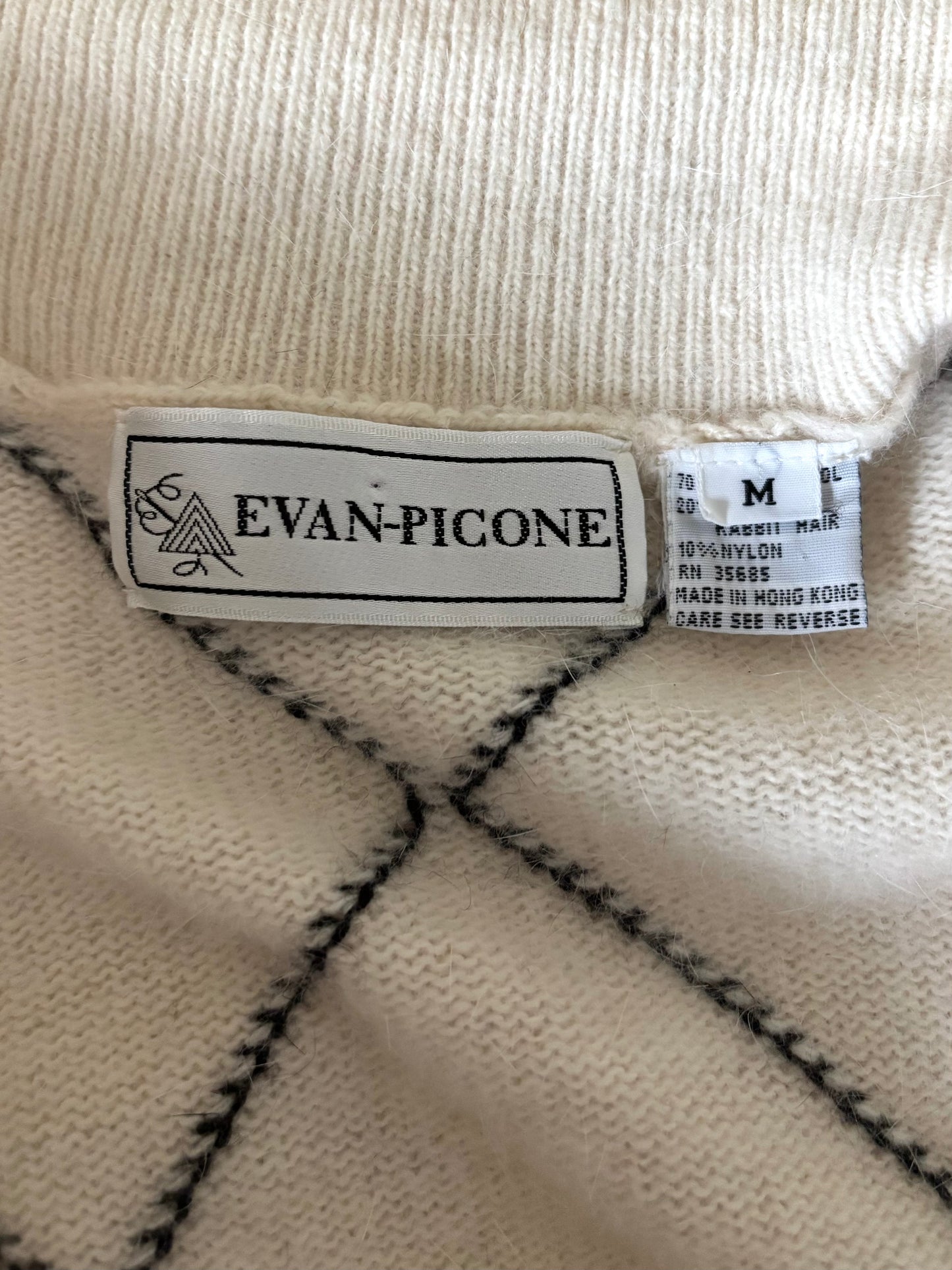 80s argyle collared cardigan