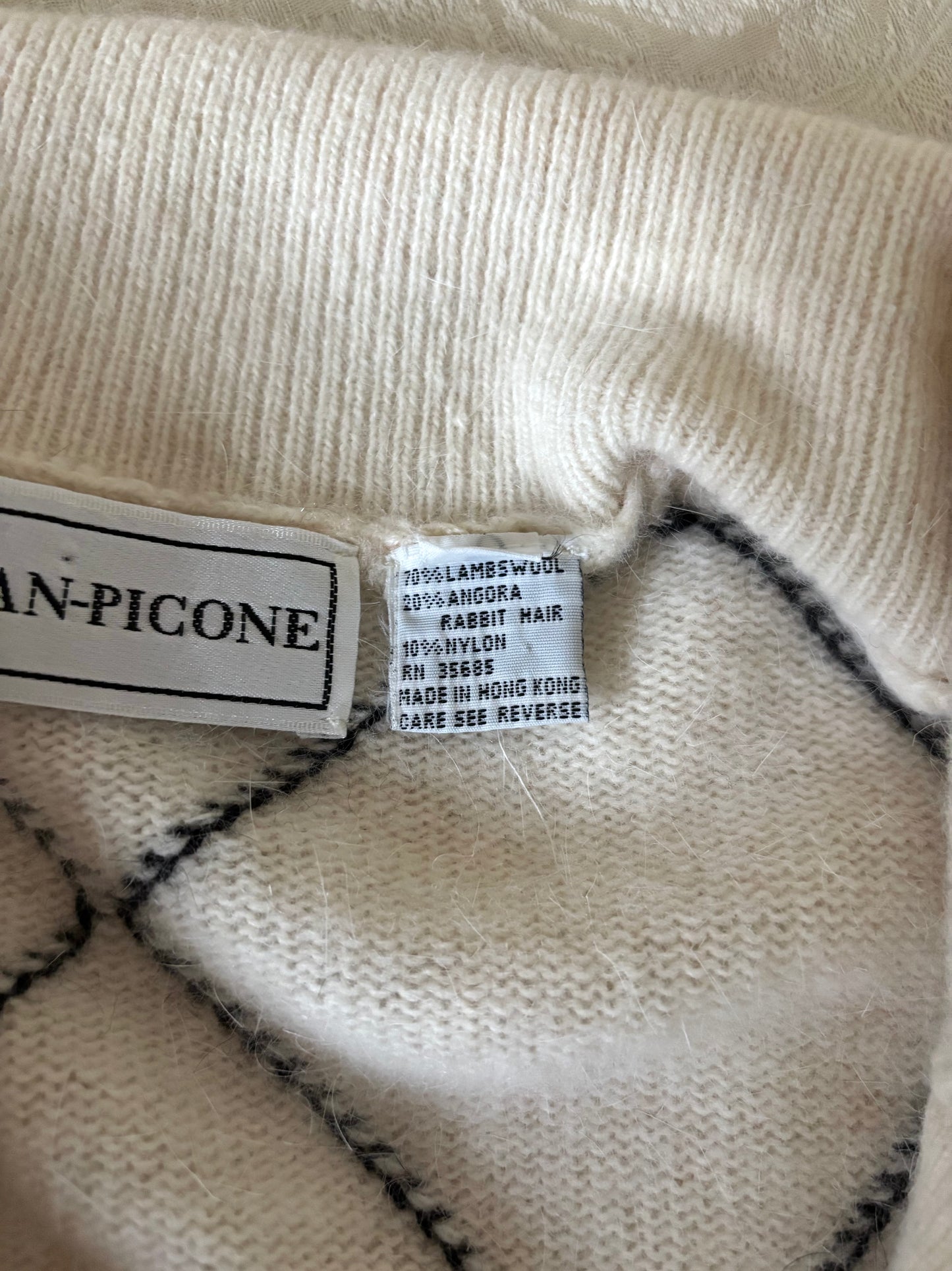 80s argyle collared cardigan