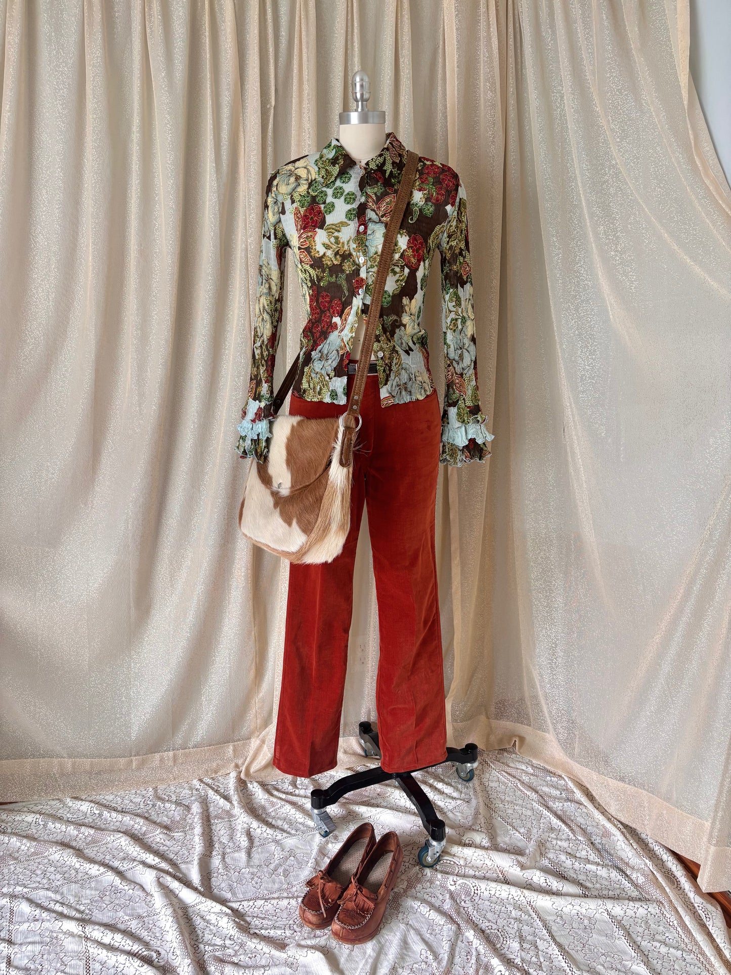 Alberto Makali floral pleated blouse