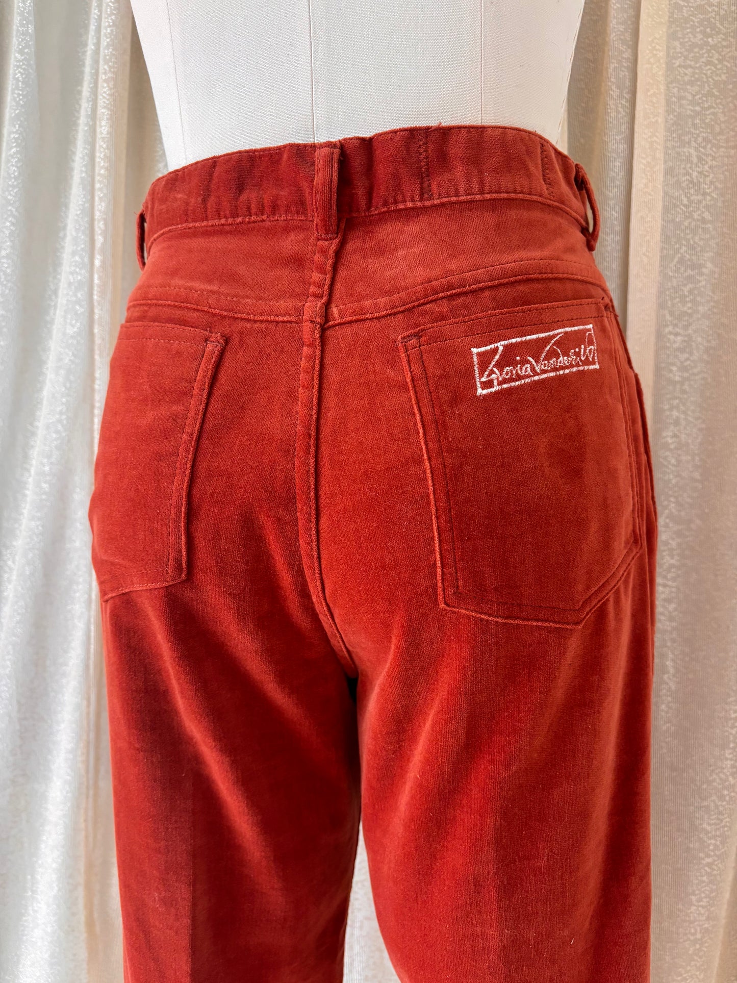 70s/80s Gloria Vanderbilt for Murjani cotton velvet pants