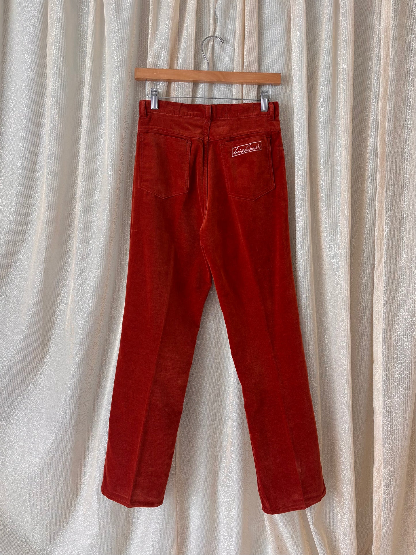 70s/80s Gloria Vanderbilt for Murjani cotton velvet pants