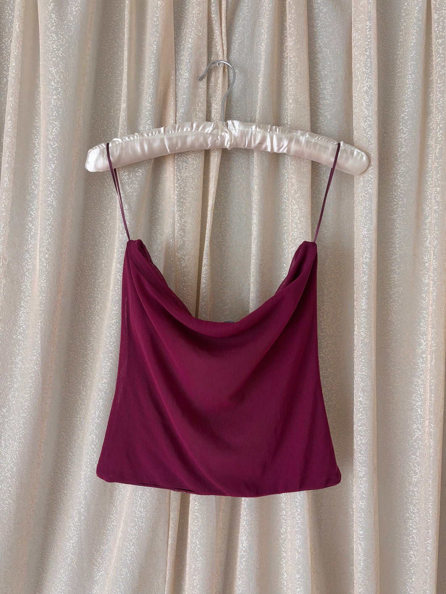 Sequin embroidered paisley strapless top