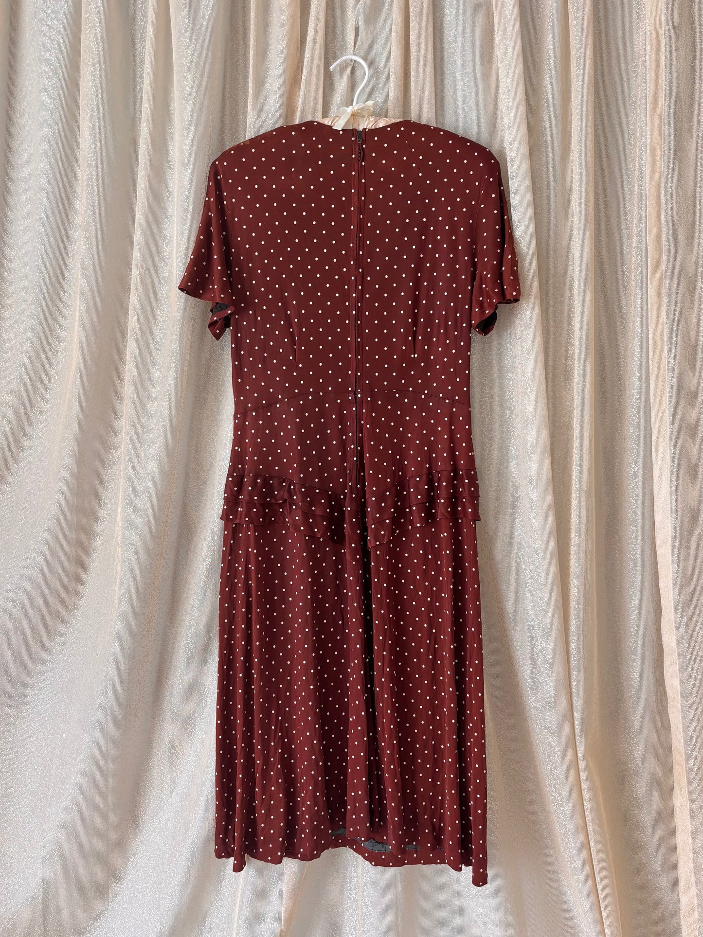 50s brown polka dot dress