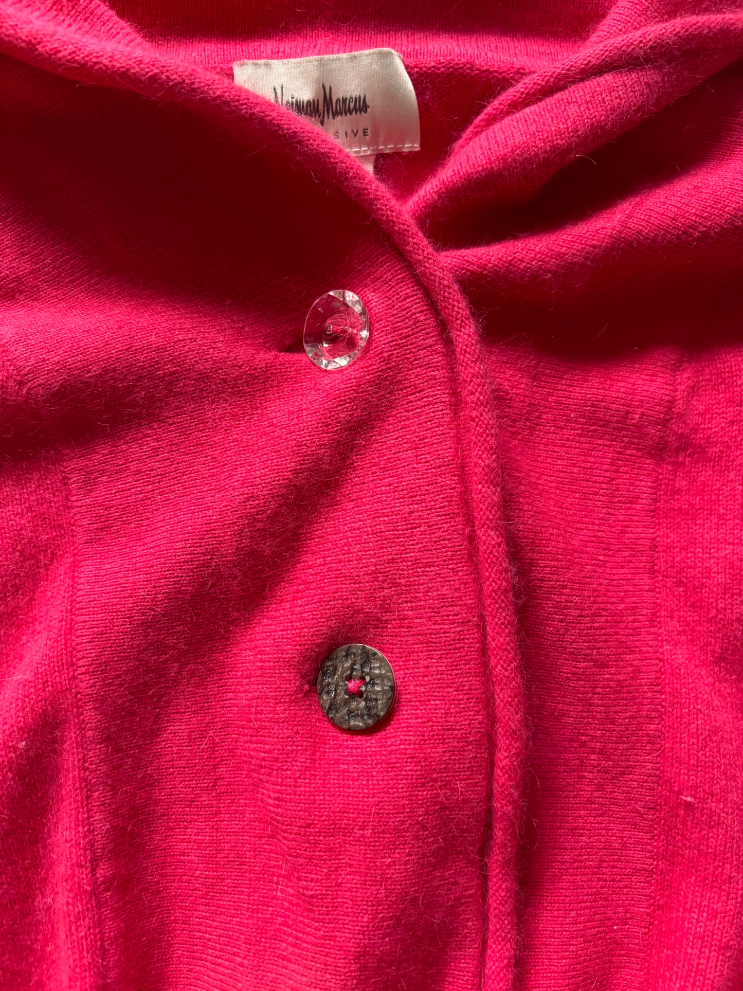 Neiman Marcus cotton and angora cardigan