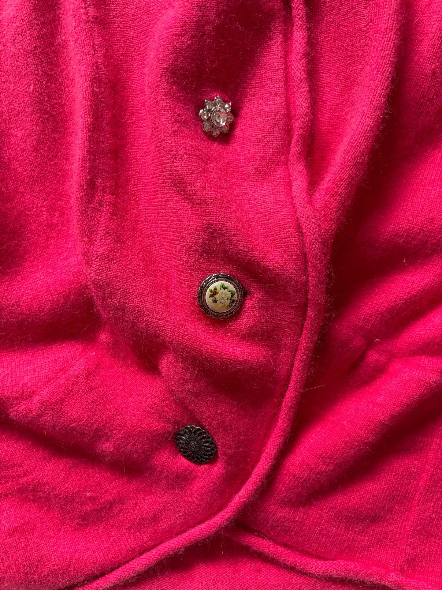 Neiman Marcus cotton and angora cardigan