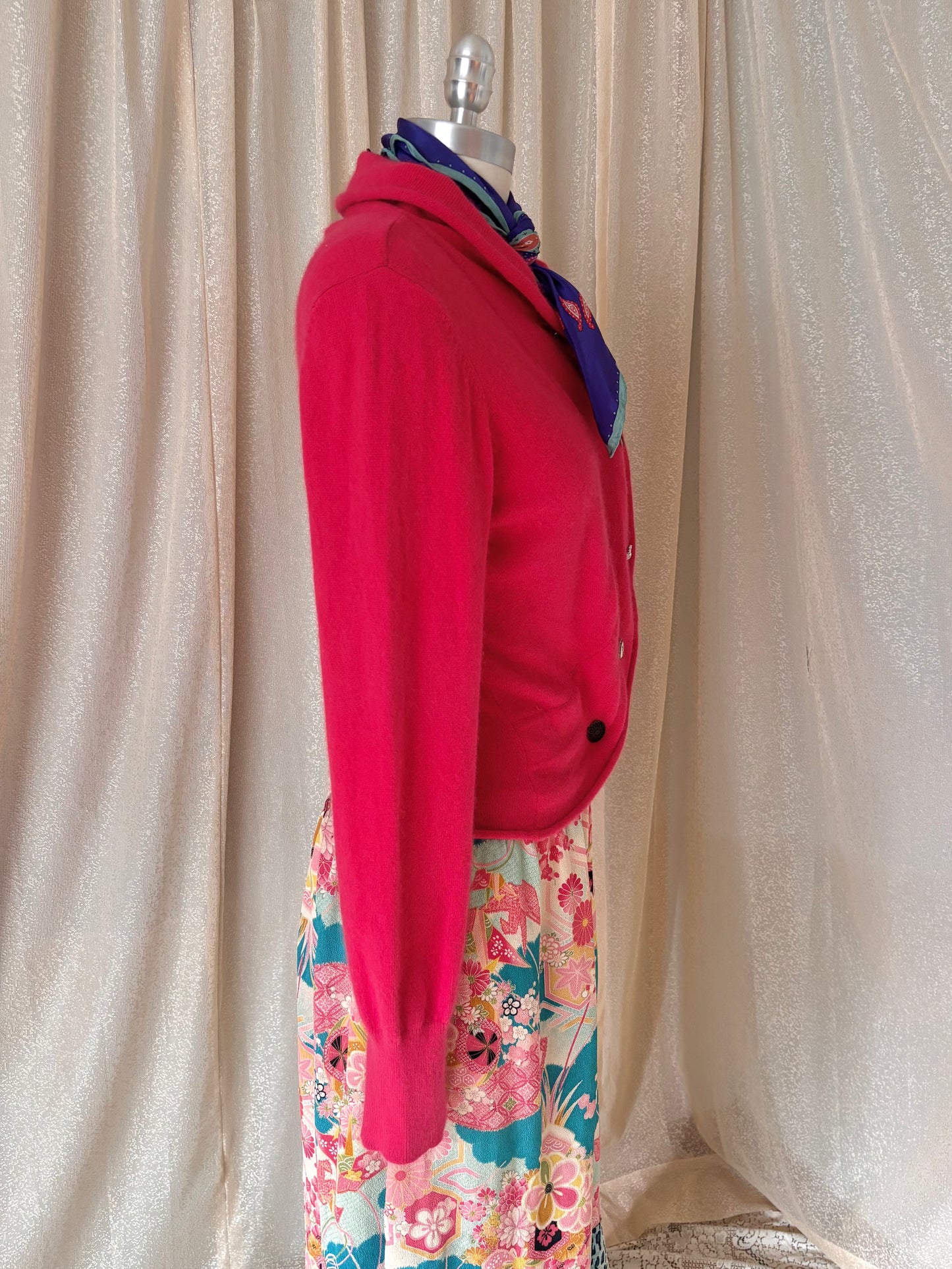 Neiman Marcus cotton and angora cardigan