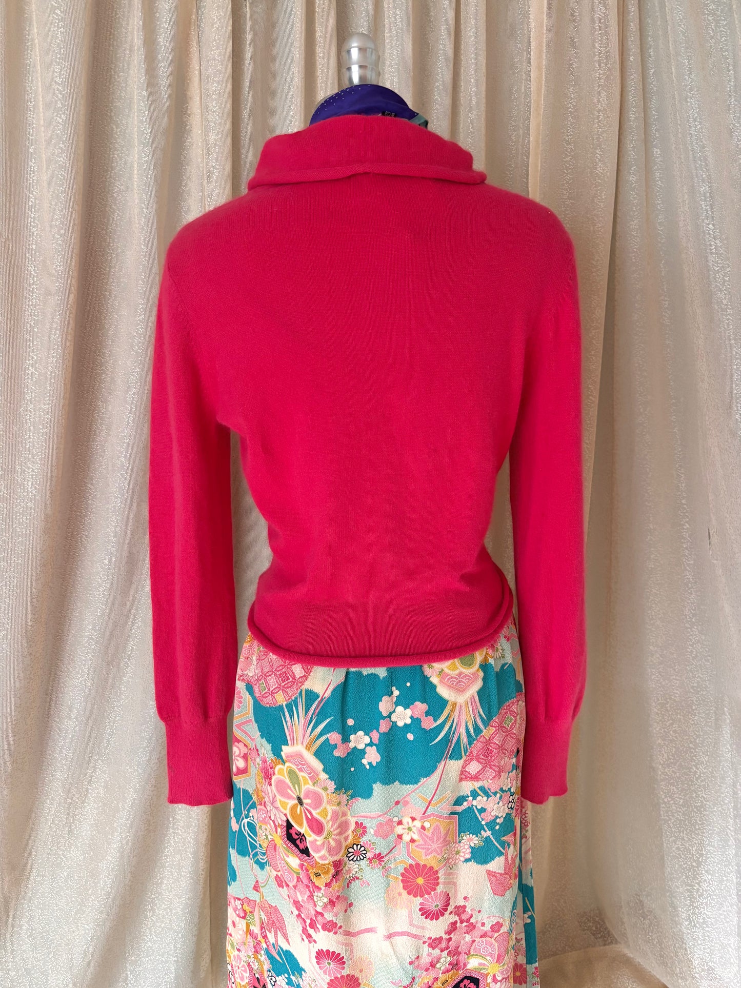 Neiman Marcus cotton and angora cardigan