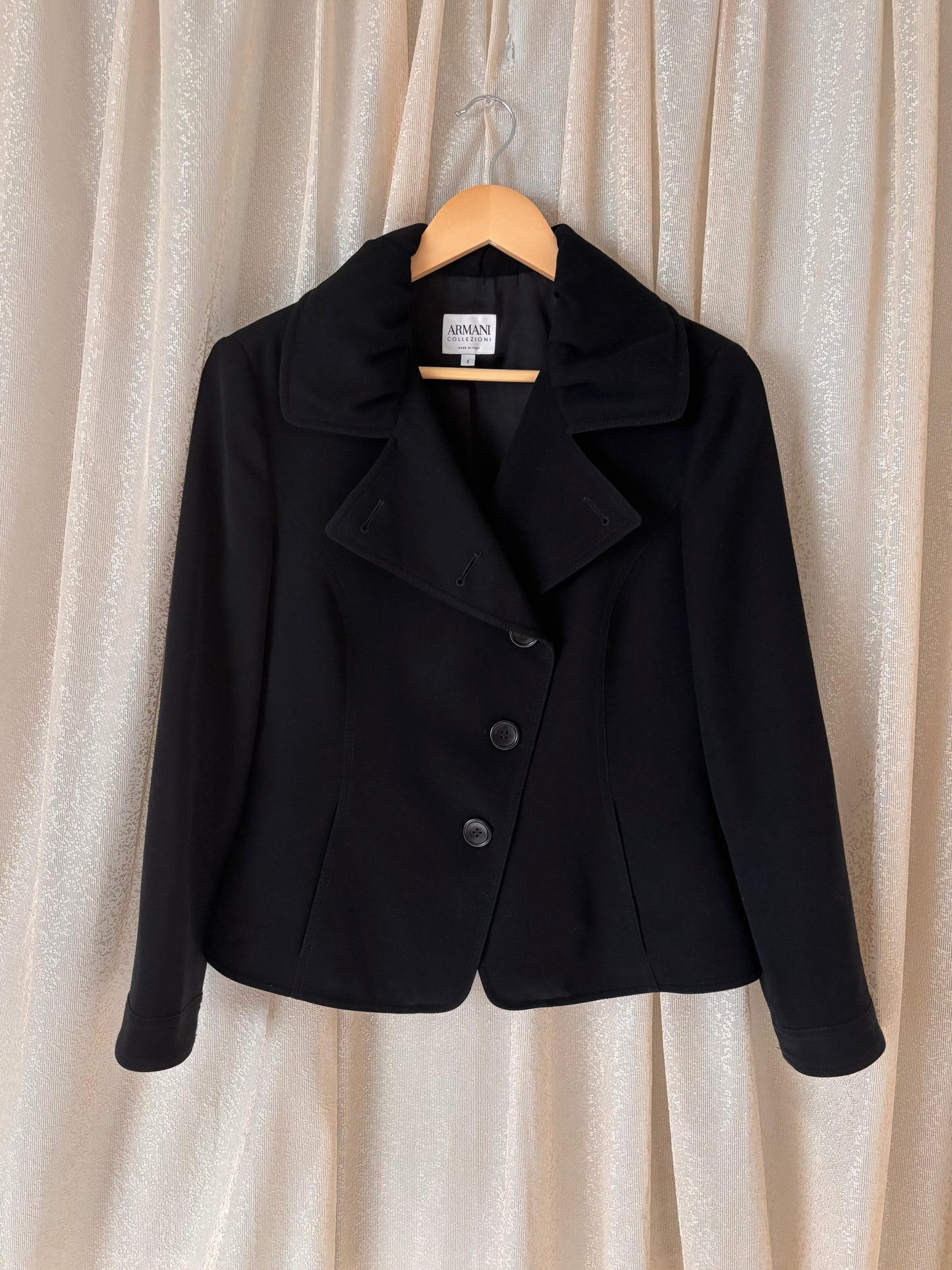 Armani Collezioni diagonal buttoned jacket
