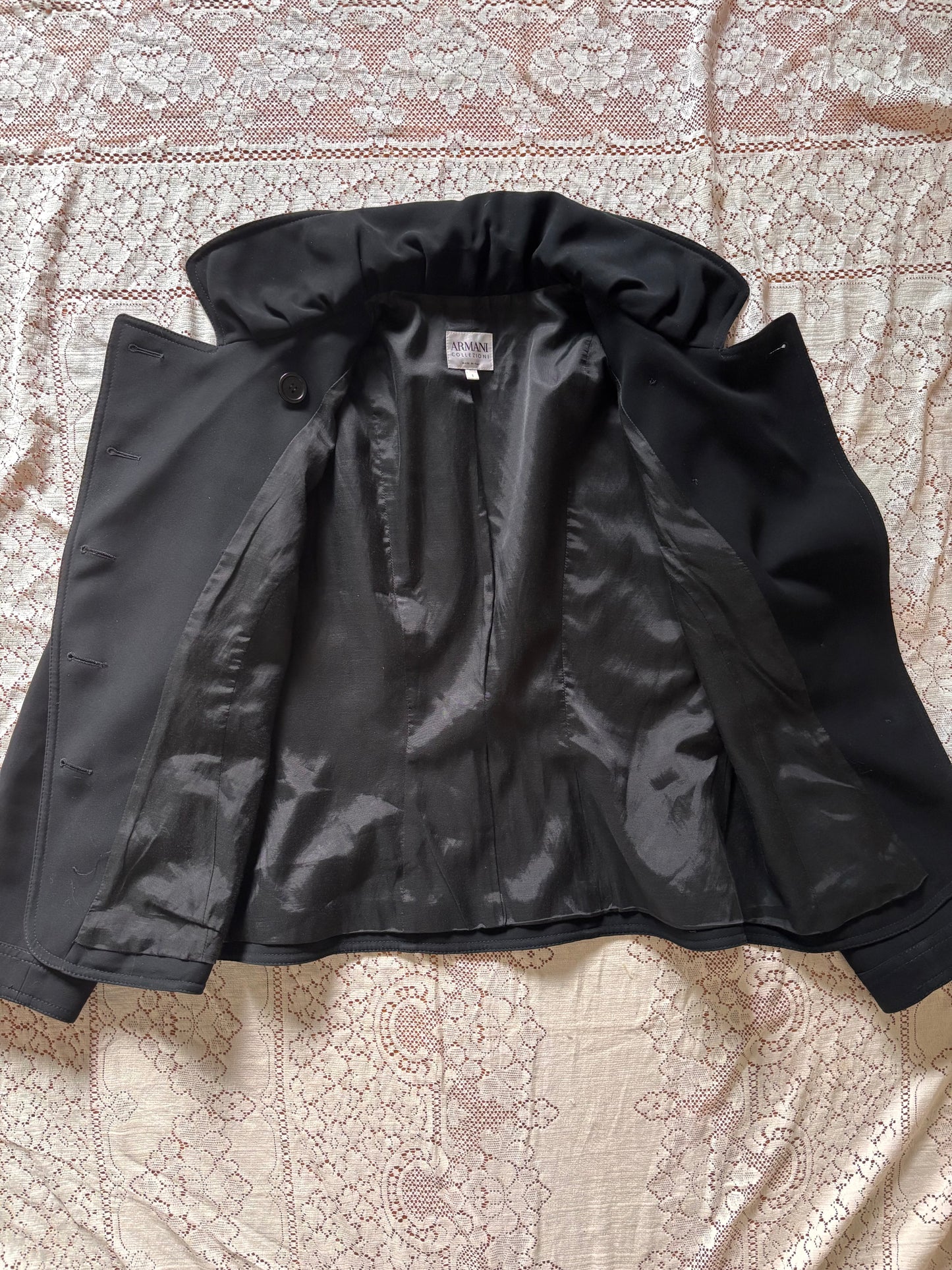 Armani Collezioni diagonal buttoned jacket