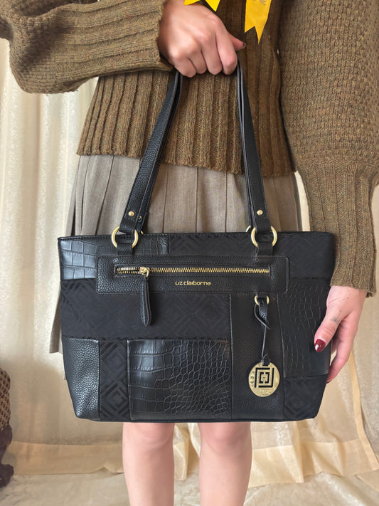90s Liz Claiborne multimedia tote