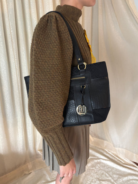 90s Liz Claiborne multimedia tote