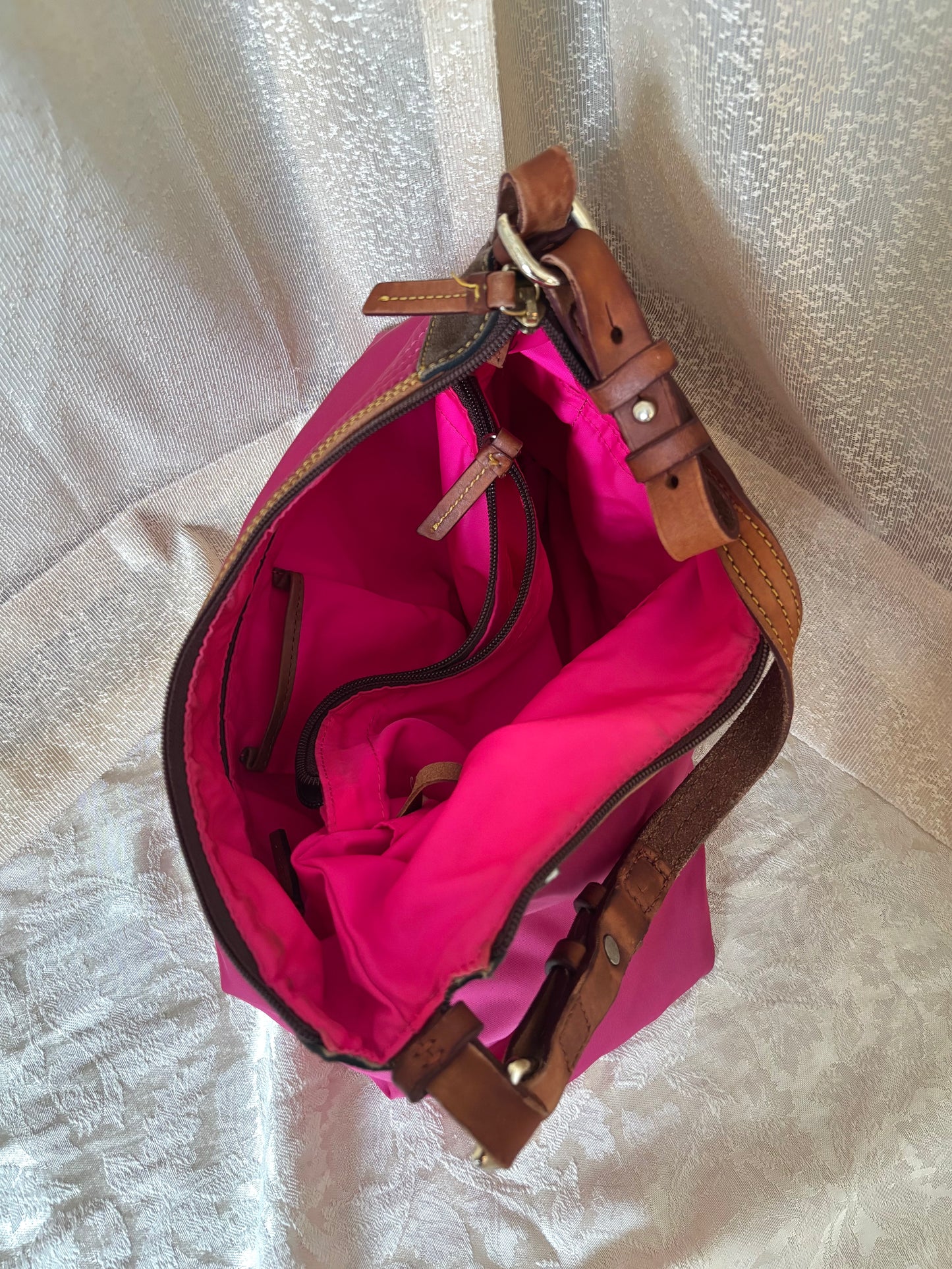 Dooney & Bourke pink nylon shoulder bag