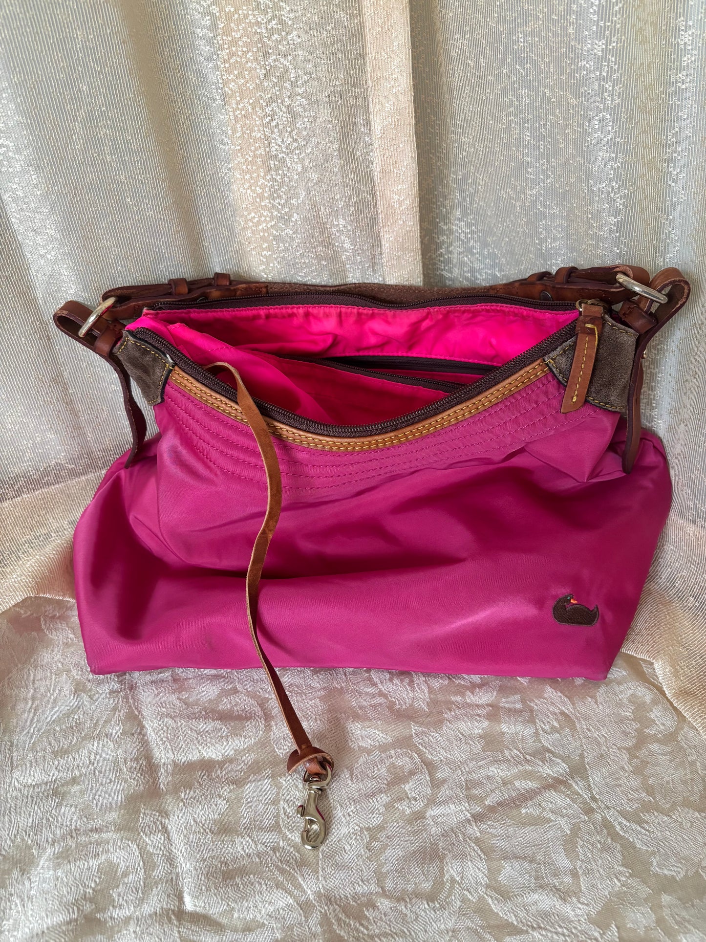 Dooney & Bourke pink nylon shoulder bag