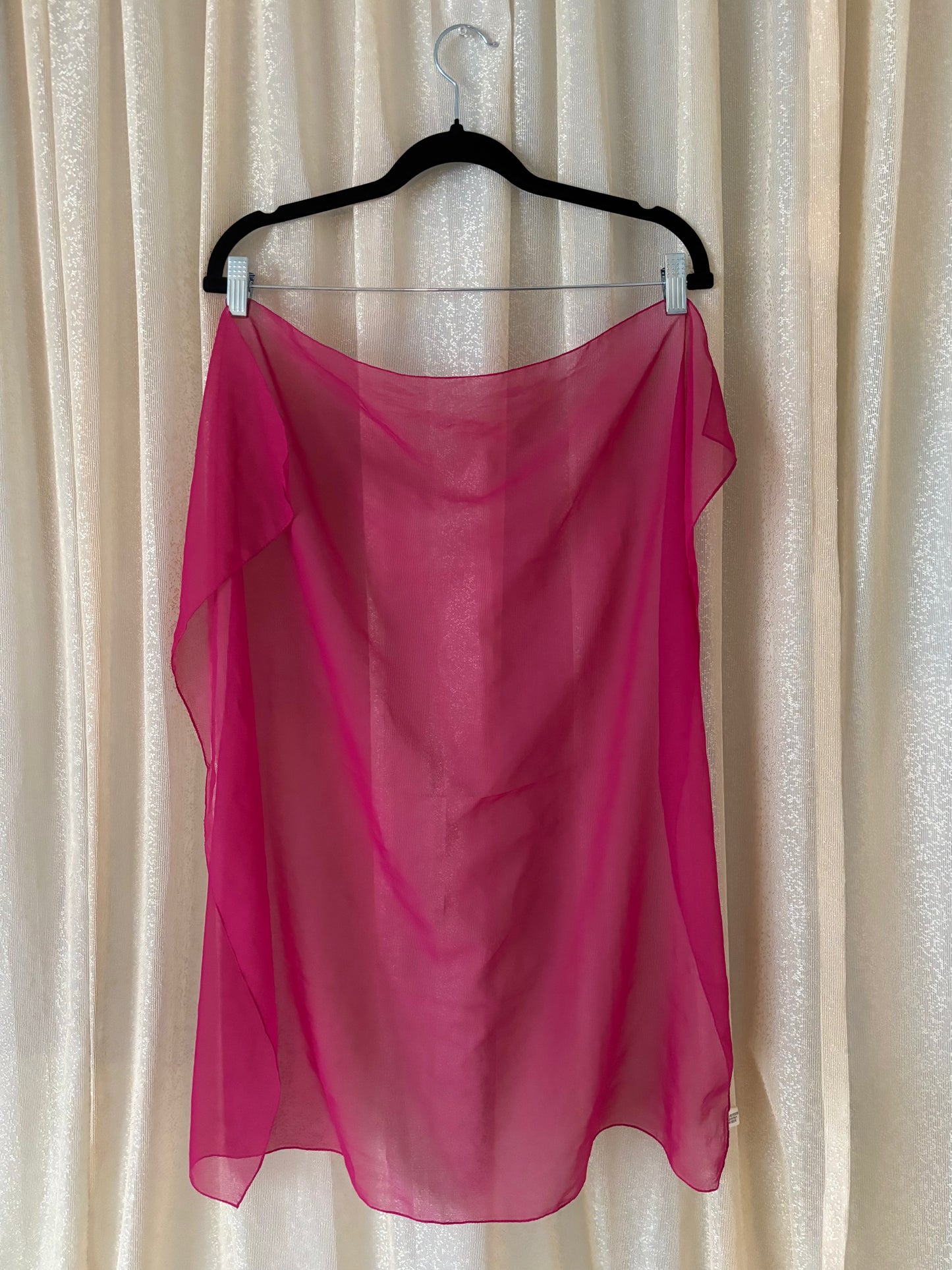 Sheer pink Italian scarf