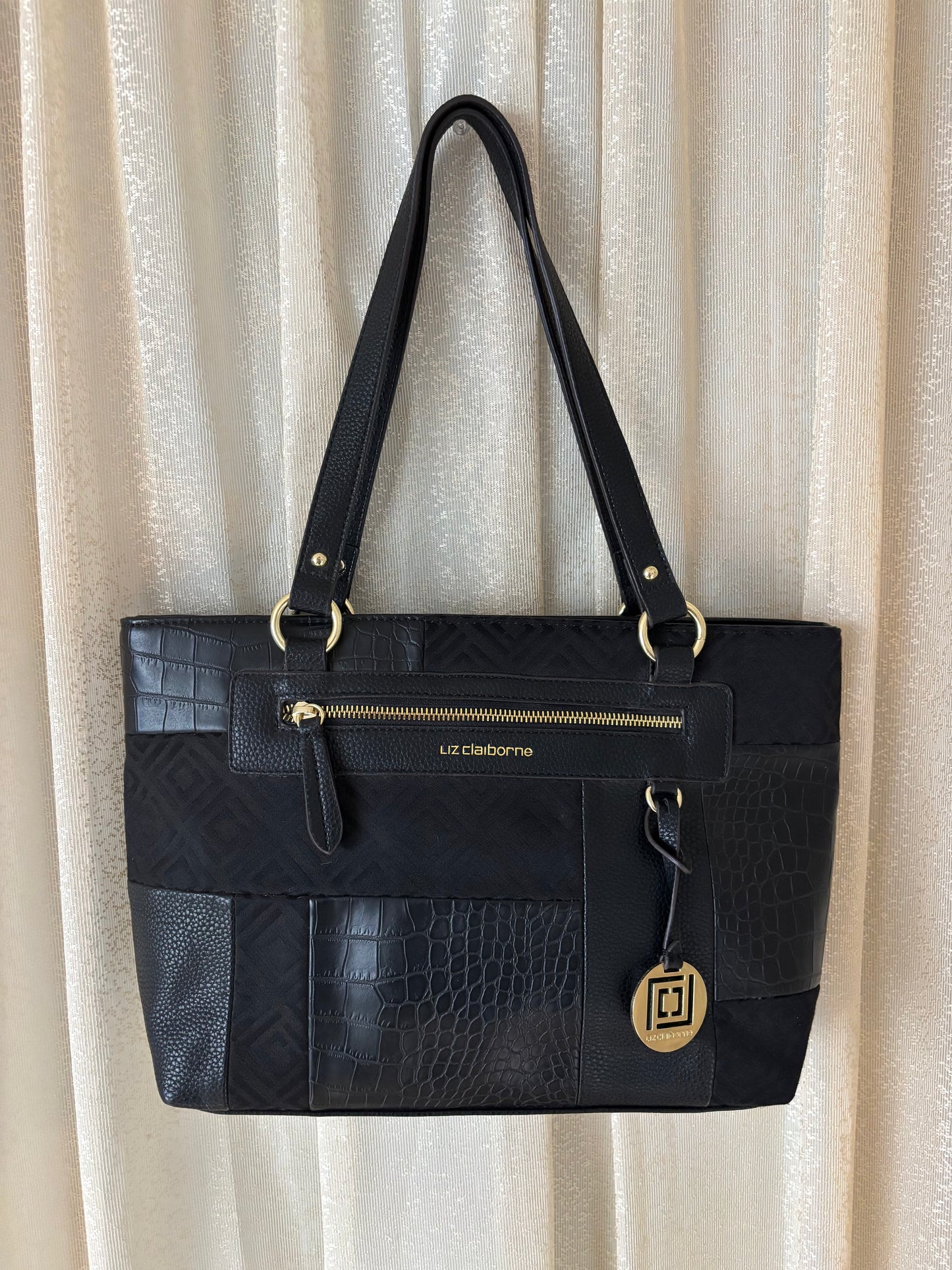 90s Liz Claiborne multimedia tote