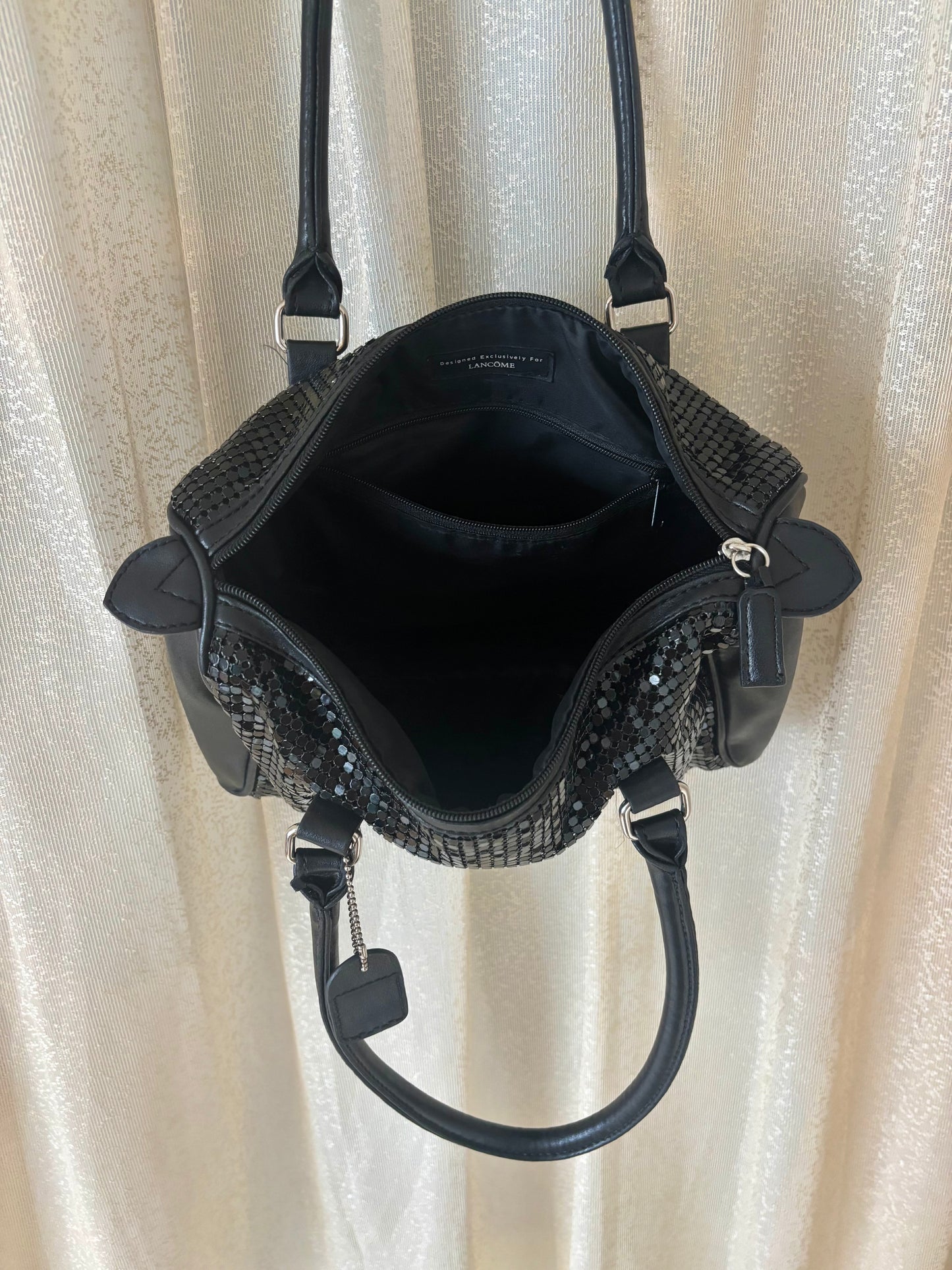 Black chainmail shoulder bag