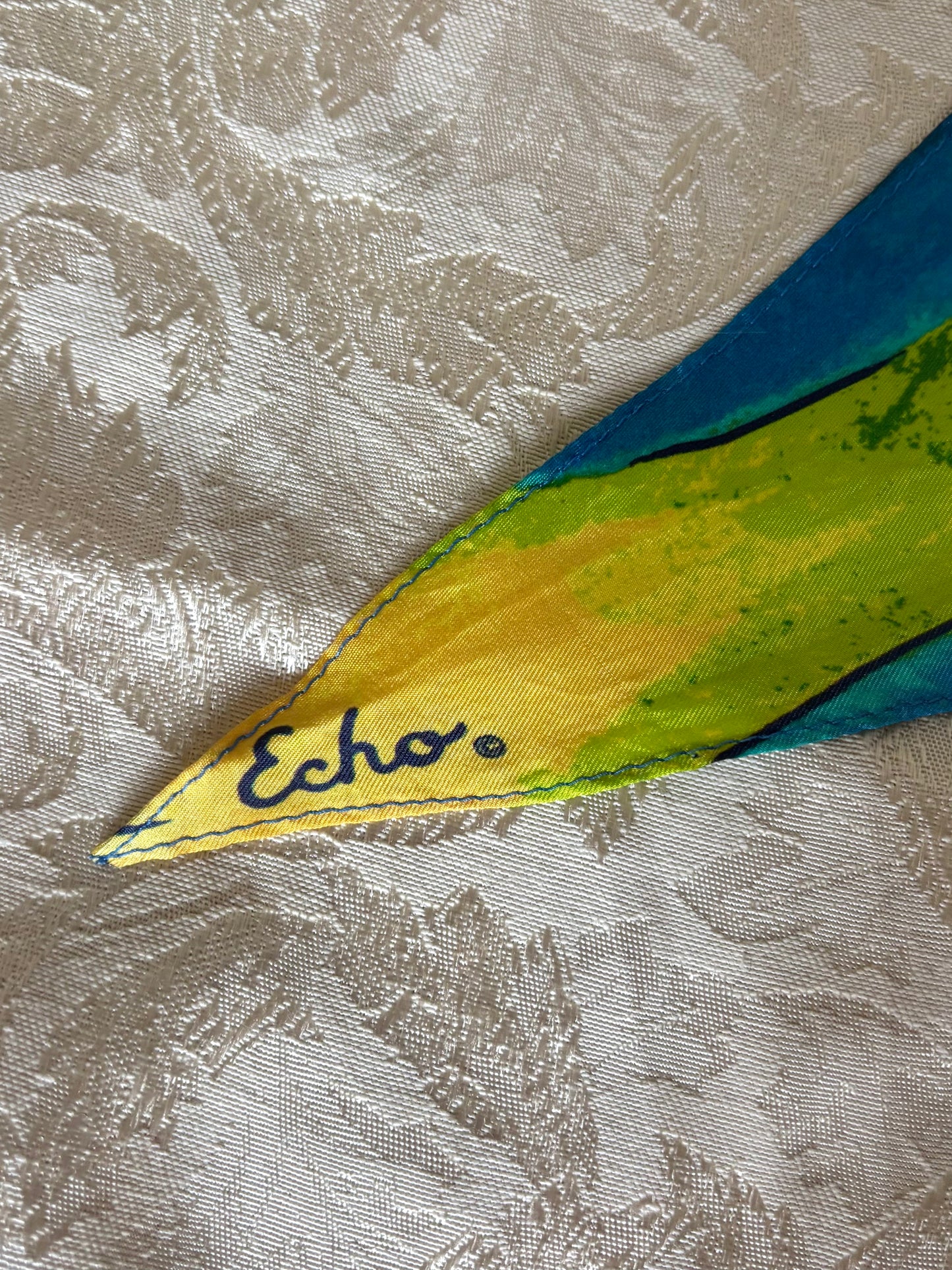 Silk polka dot fish scarf