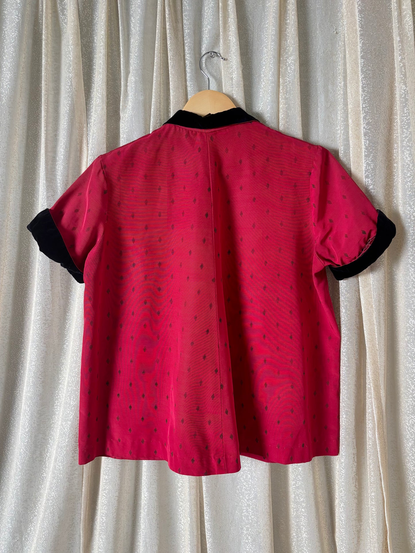 Vintage Lu Ann chain stitch bowling shirt