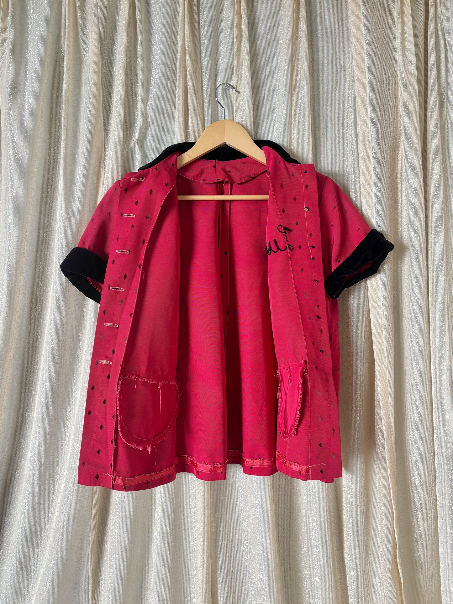 Vintage Lu Ann chain stitch bowling shirt