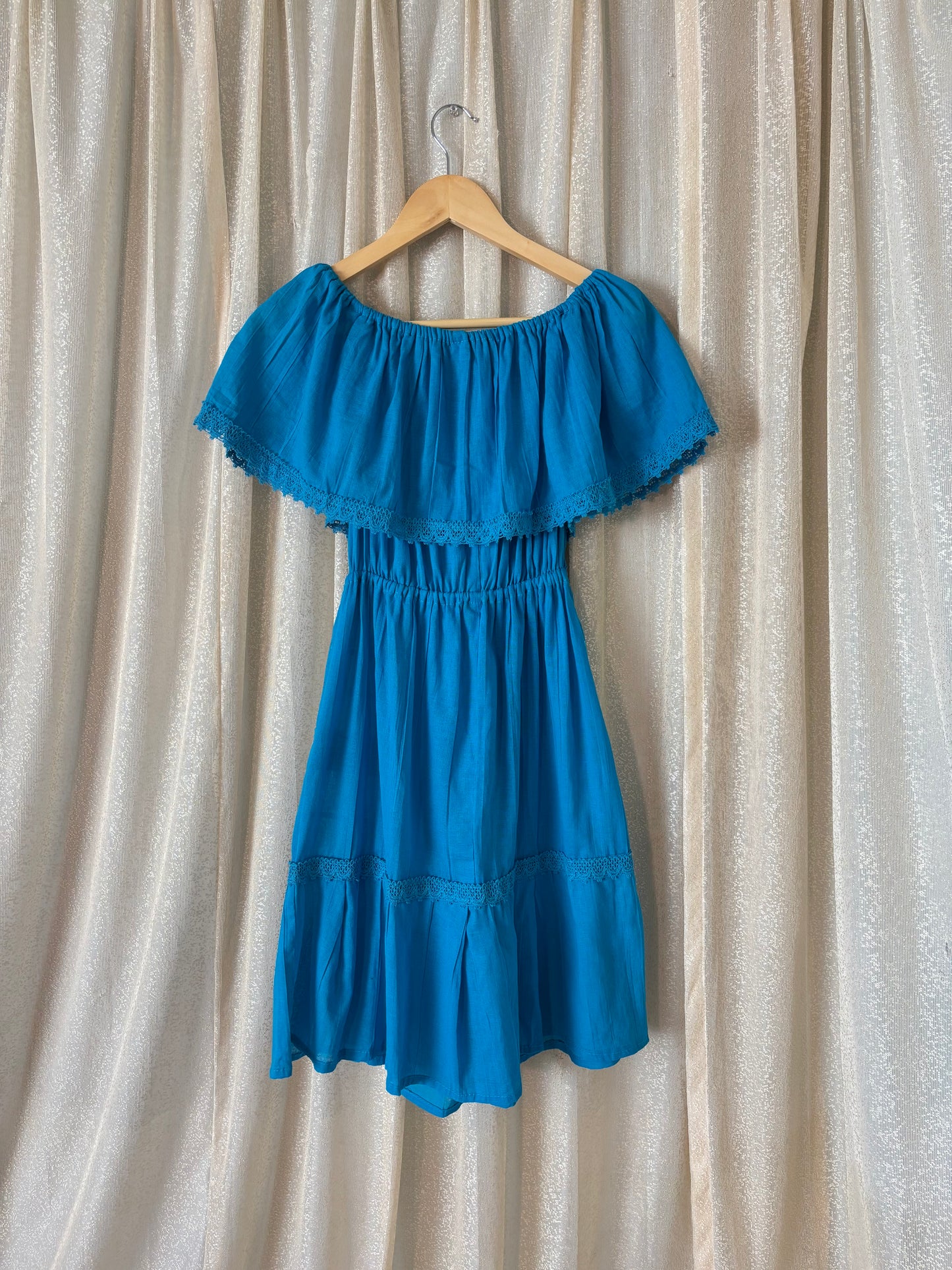 Vintage blue campesino dress