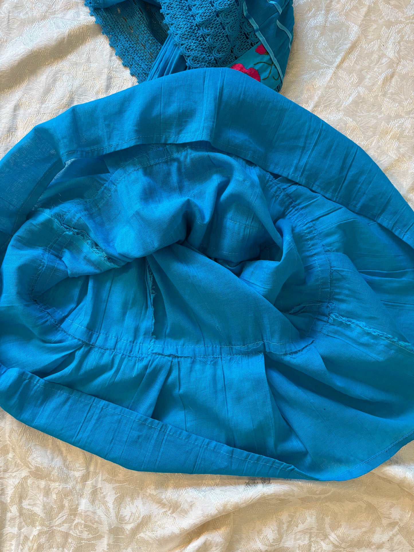 Vintage blue campesino dress