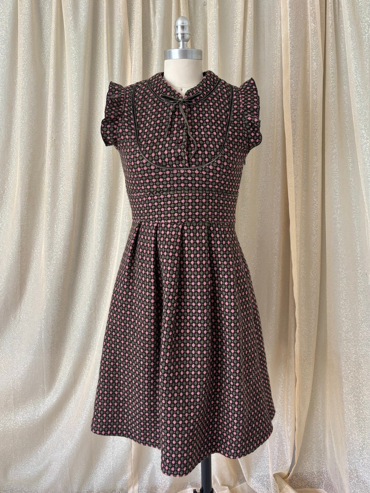 Vintage wool checkered dress
