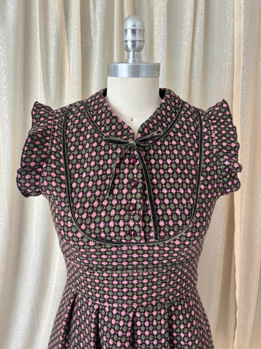 Vintage wool checkered dress