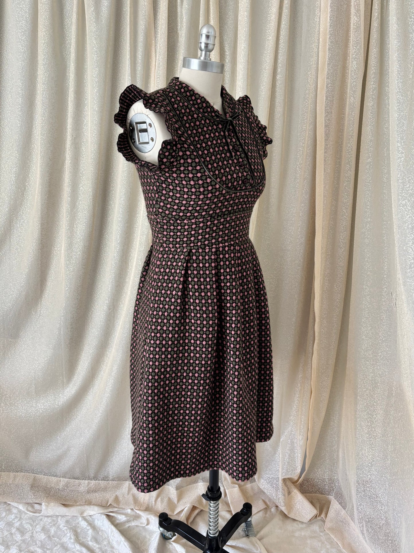 Vintage wool checkered dress