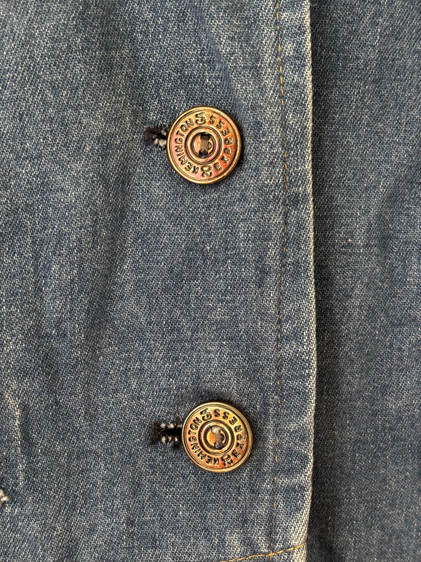70s upcycled sleeveless denim jumpsuit