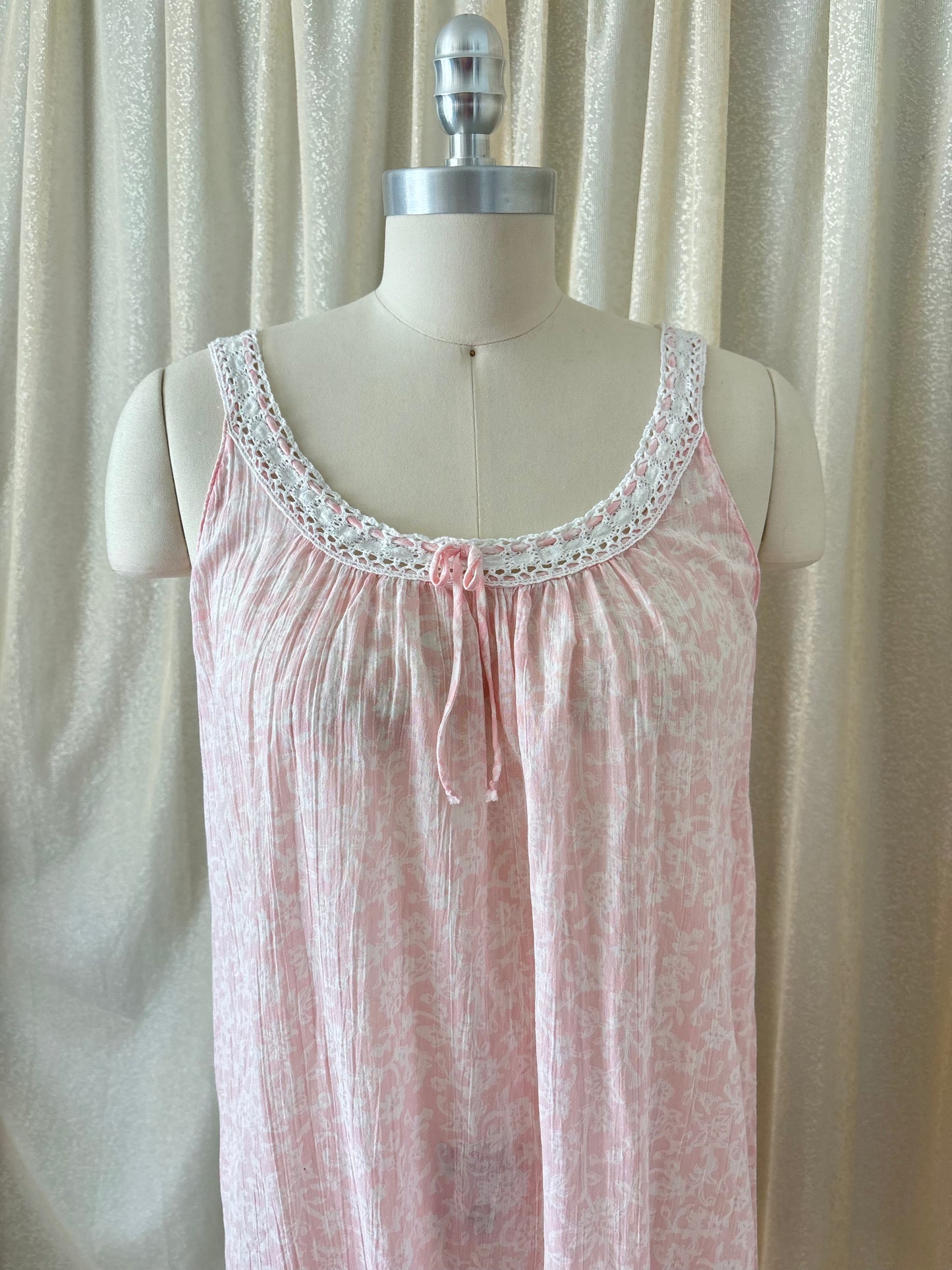 Oscar de la Renta pink label cotton night dress