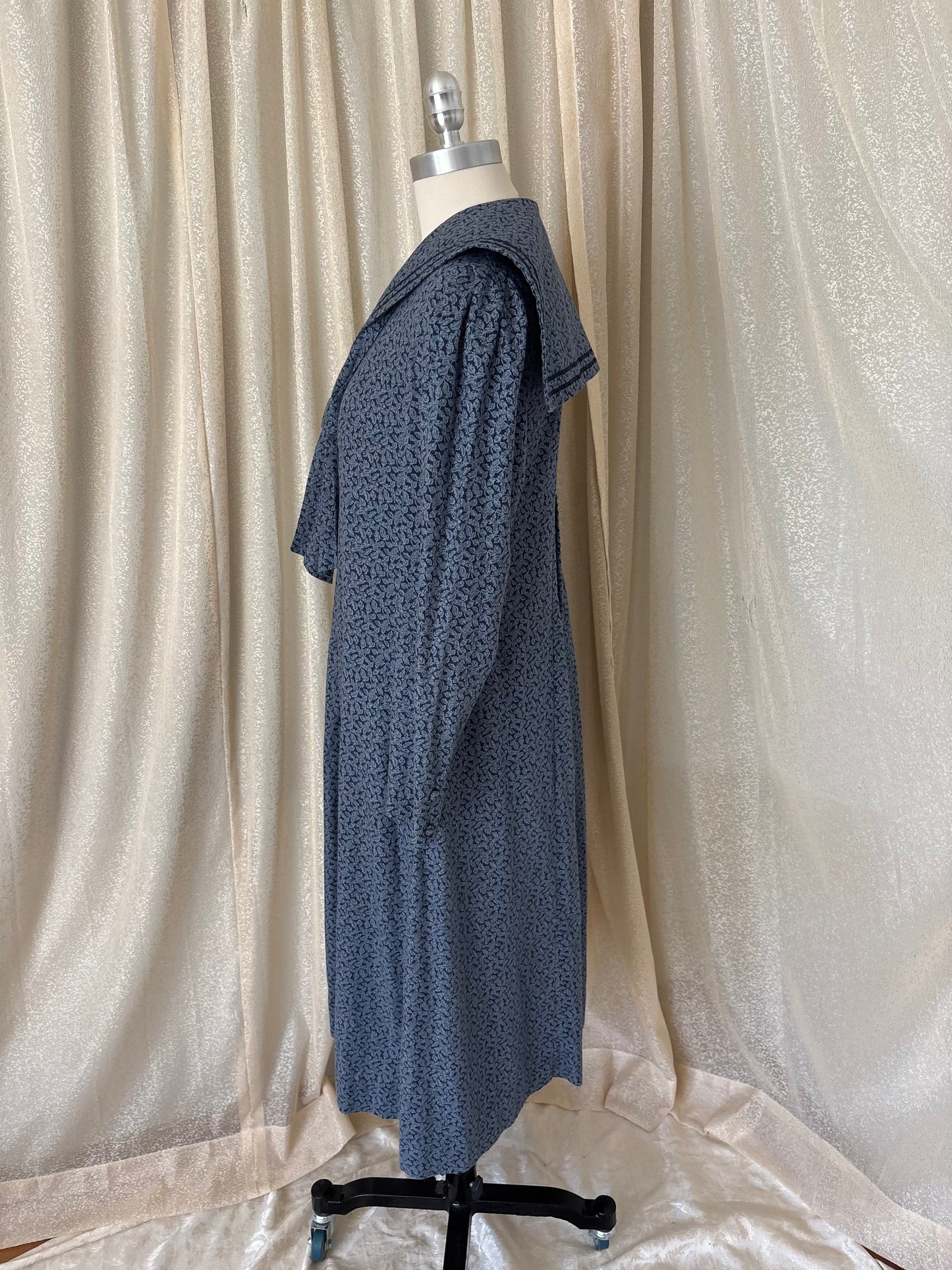 80s Laura Ashley cotton sailor collar dress
