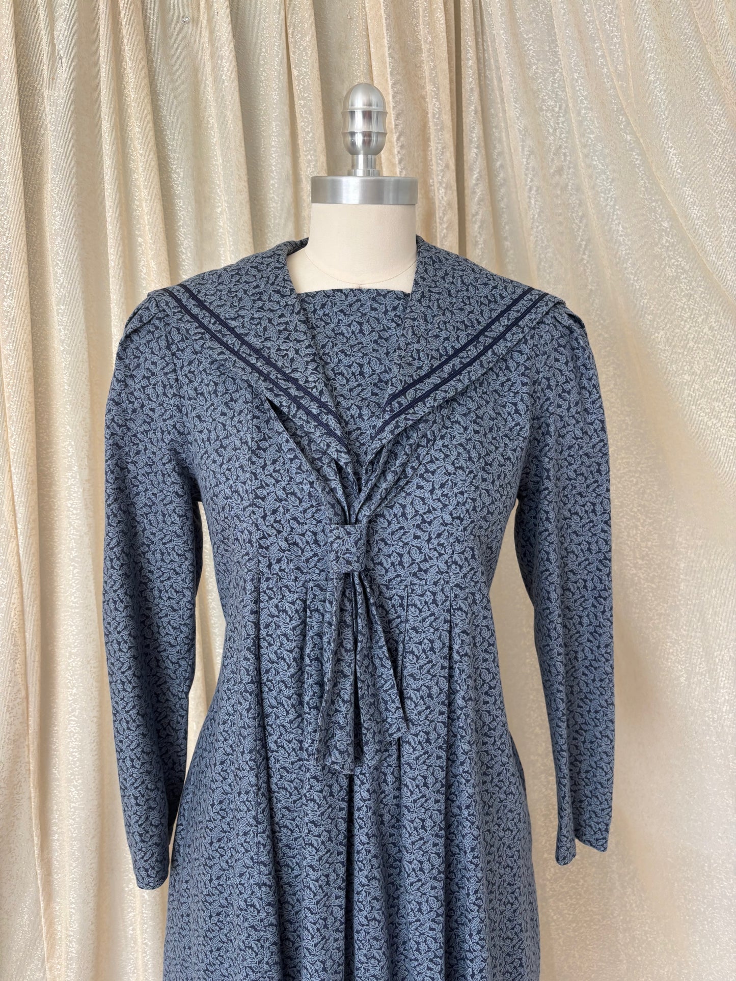 80s Laura Ashley cotton sailor collar dress