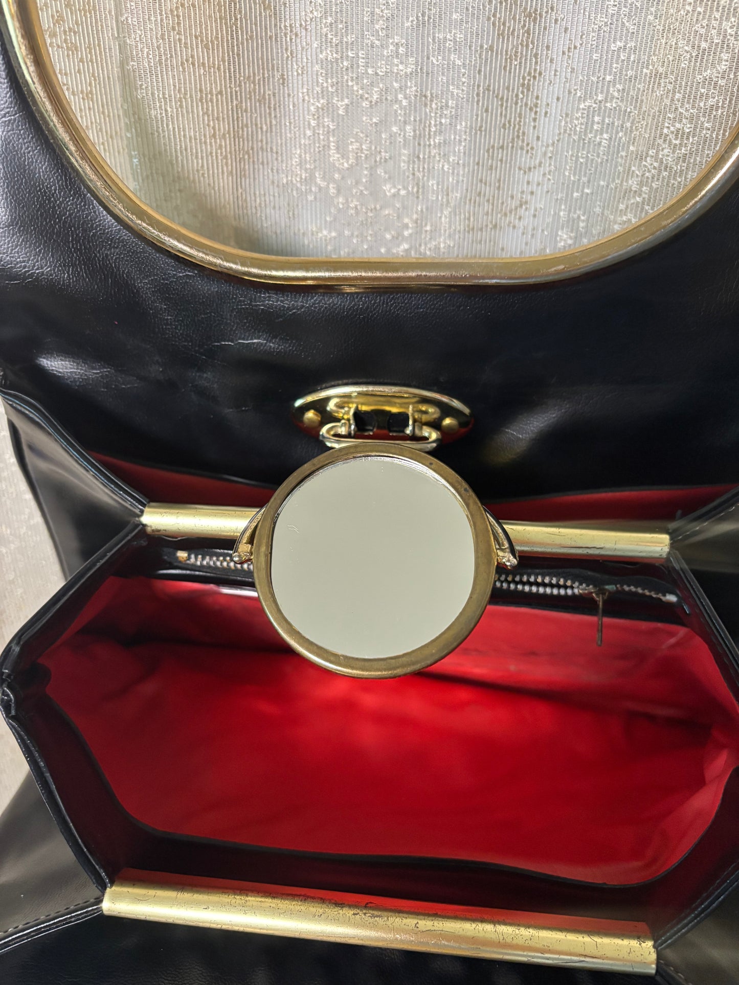 Vintage black leather purse