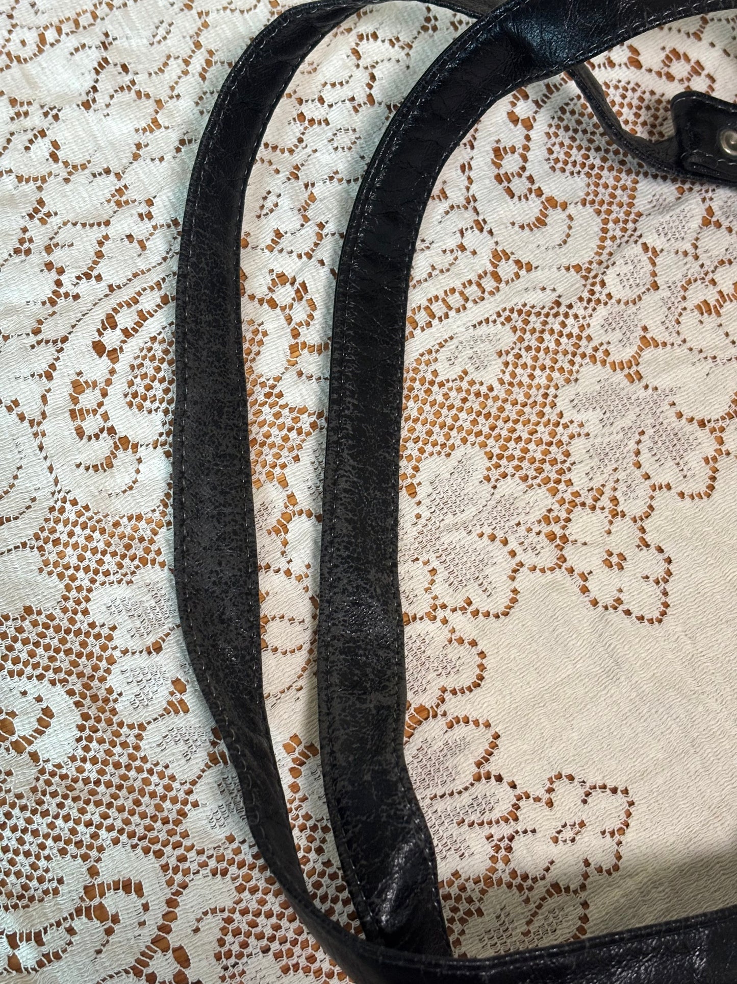 Vintage black leather purse