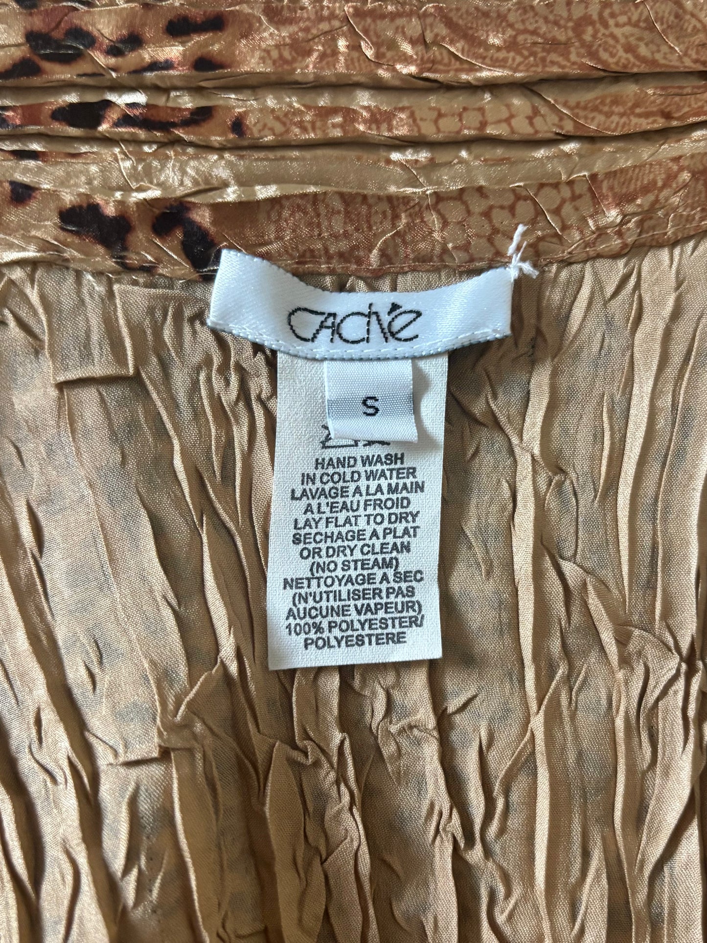 Caché lacey leopard print blouse