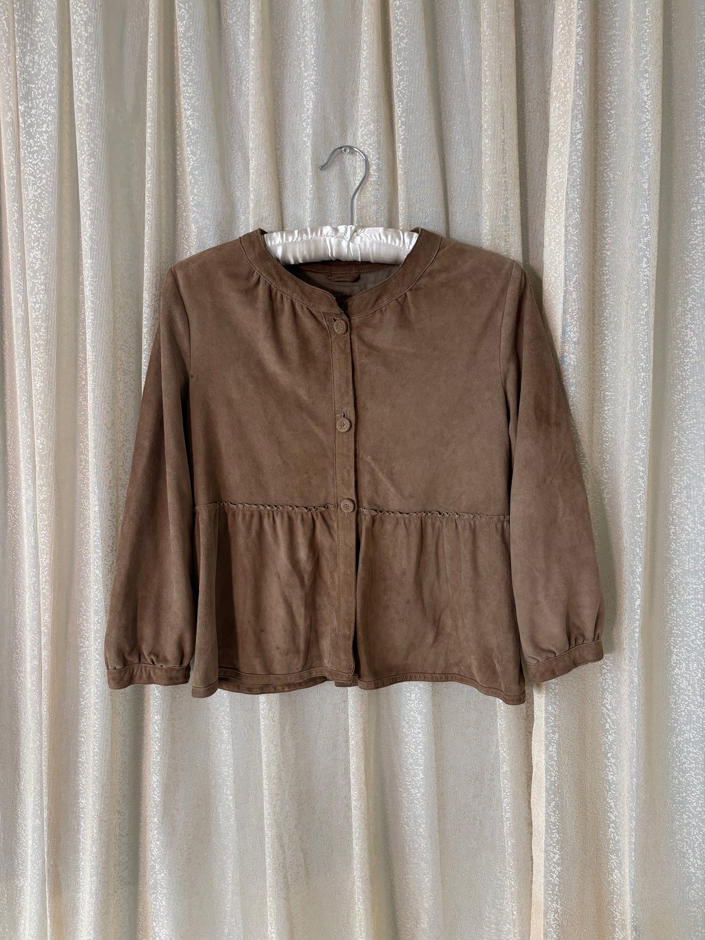 Brown suede blouse