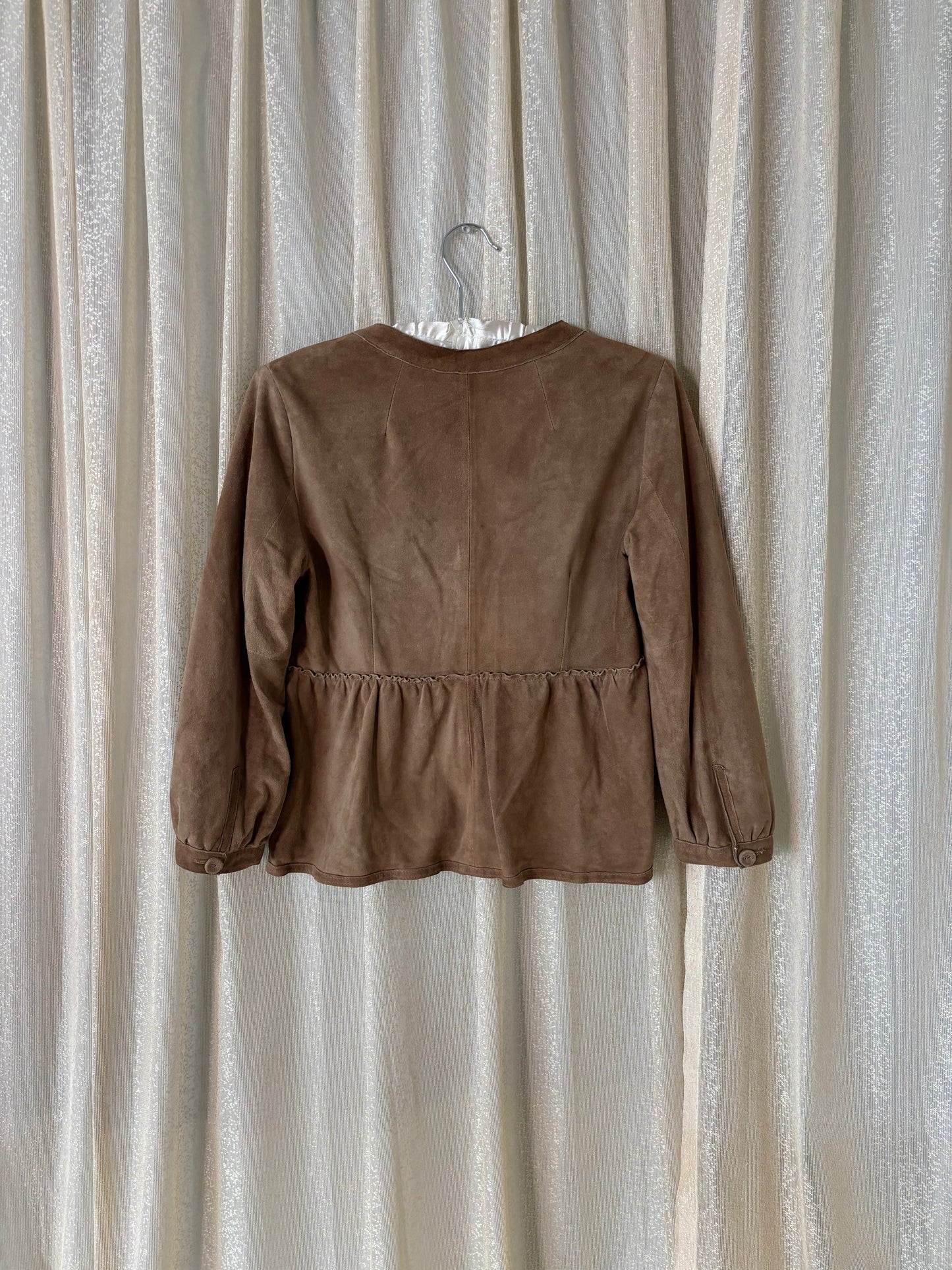 Brown suede blouse