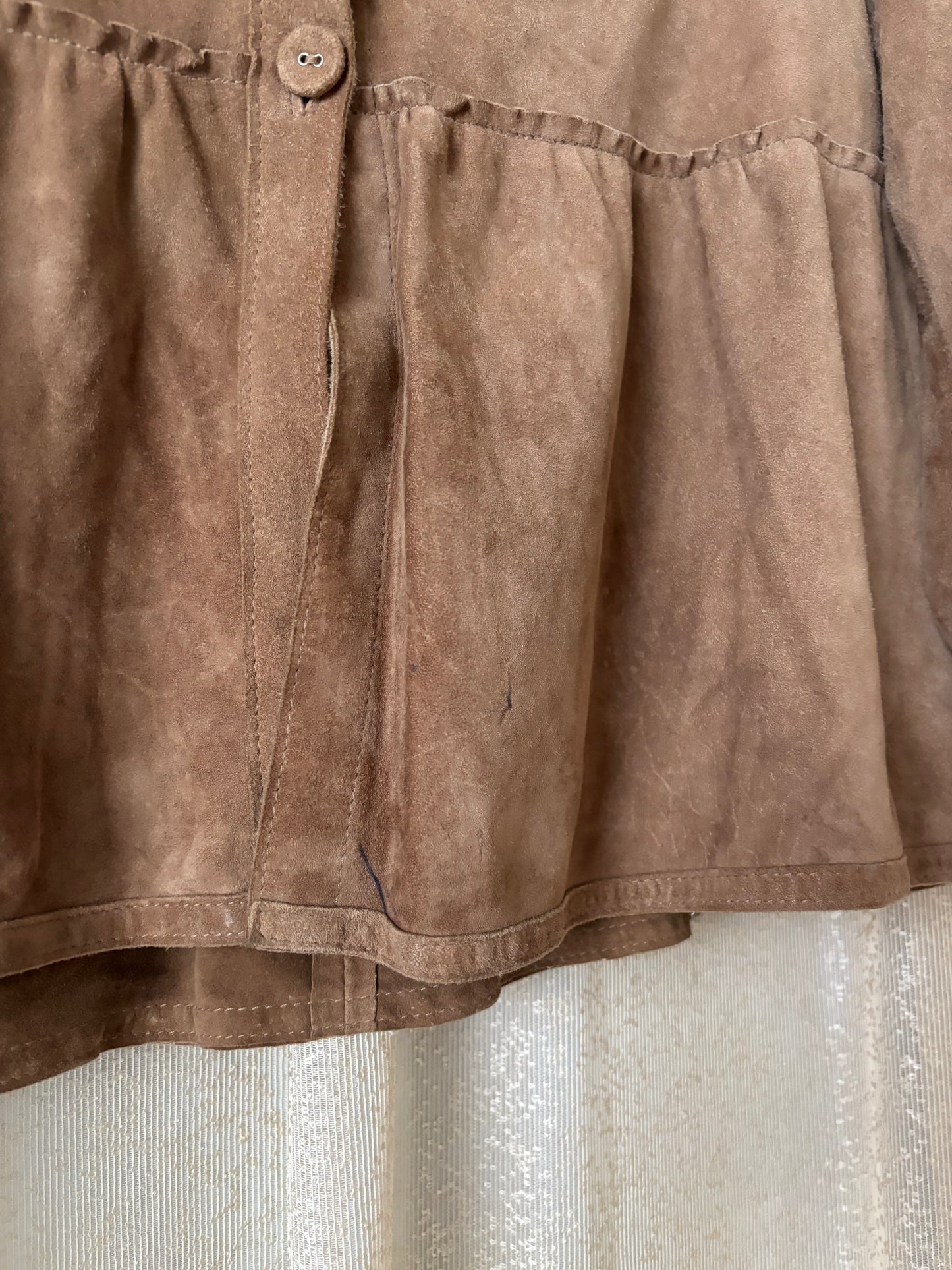 Brown suede blouse