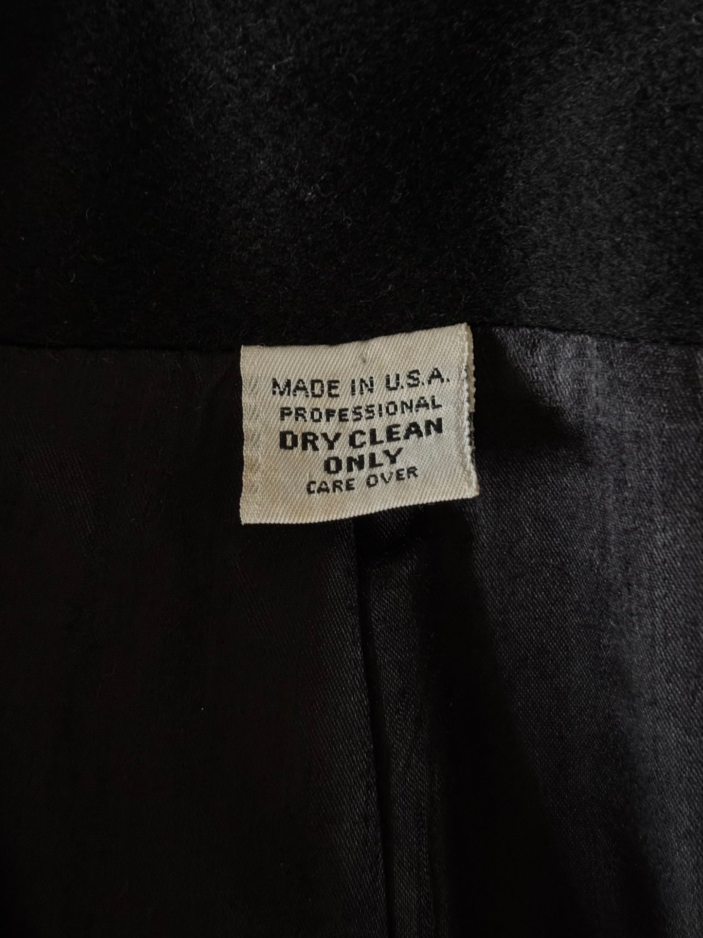 Black wool funnel neck coat