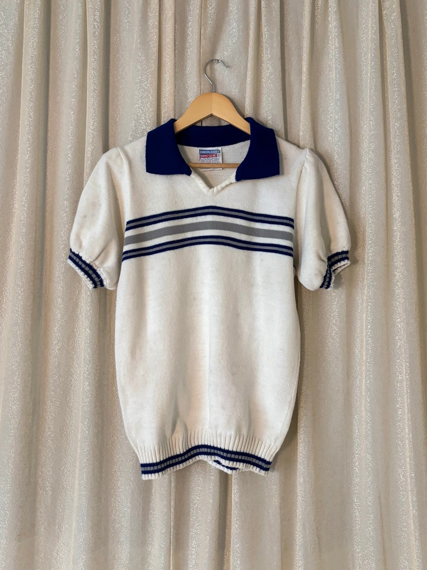 60s cheerleader polo sweater
