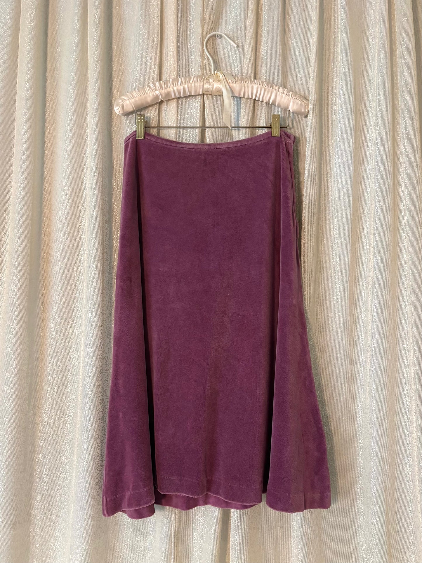 70s Betsey Johnson Alley Cat velvet midi skirt