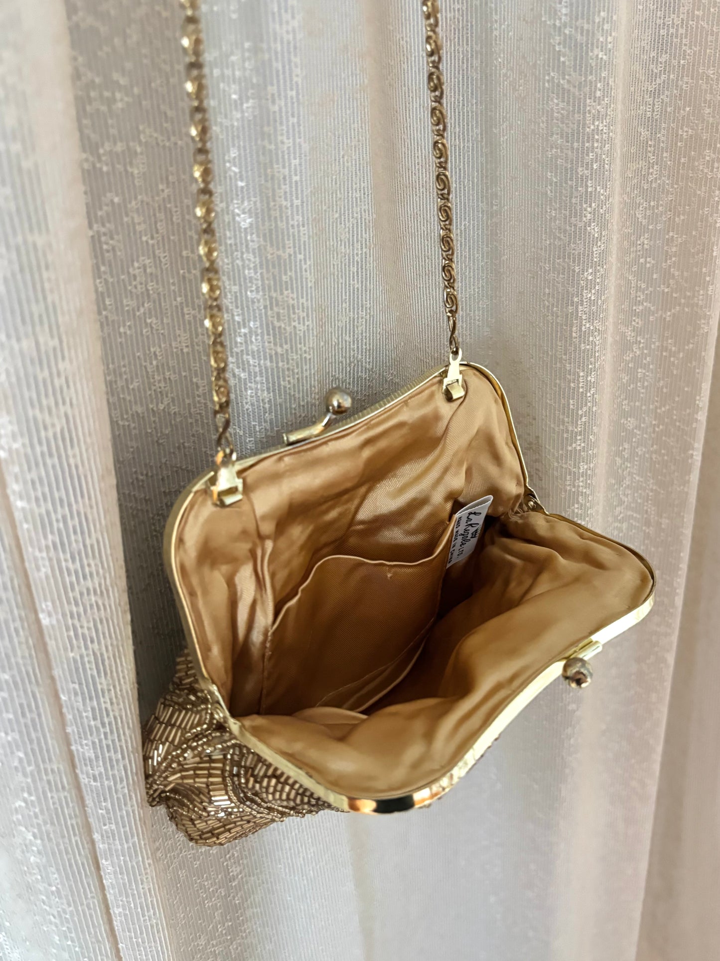 80s handmade beaded bag