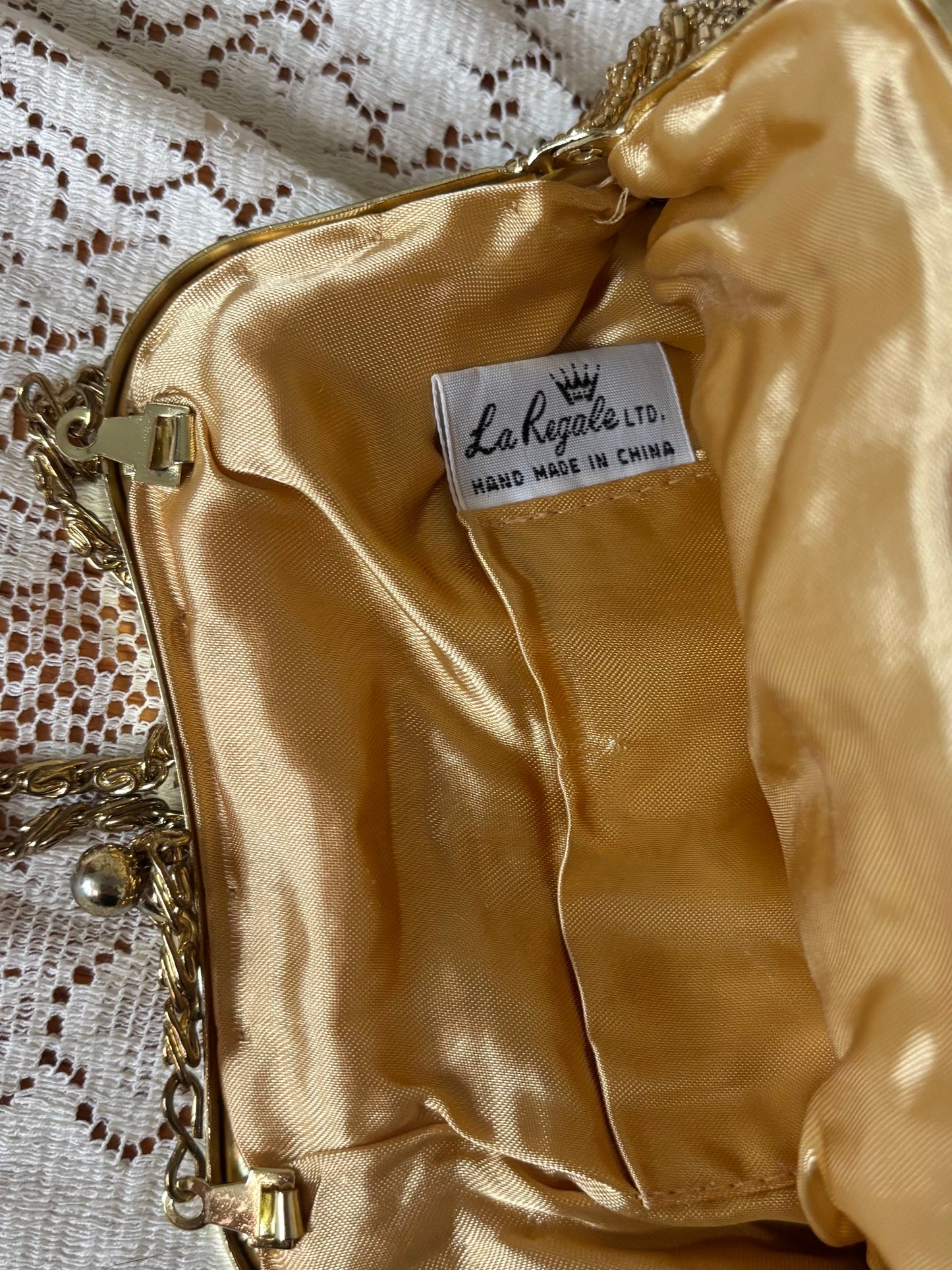 80s handmade beaded bag