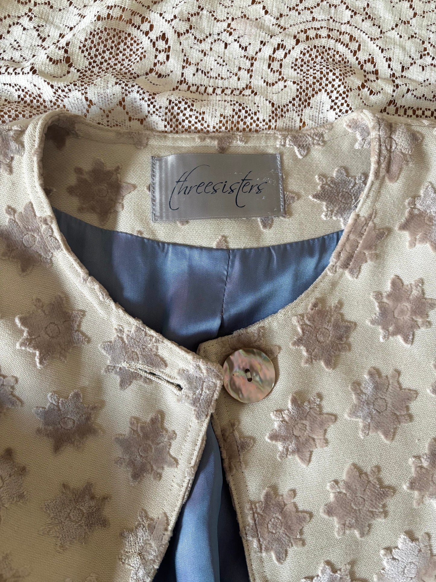 Velvet floral star coat